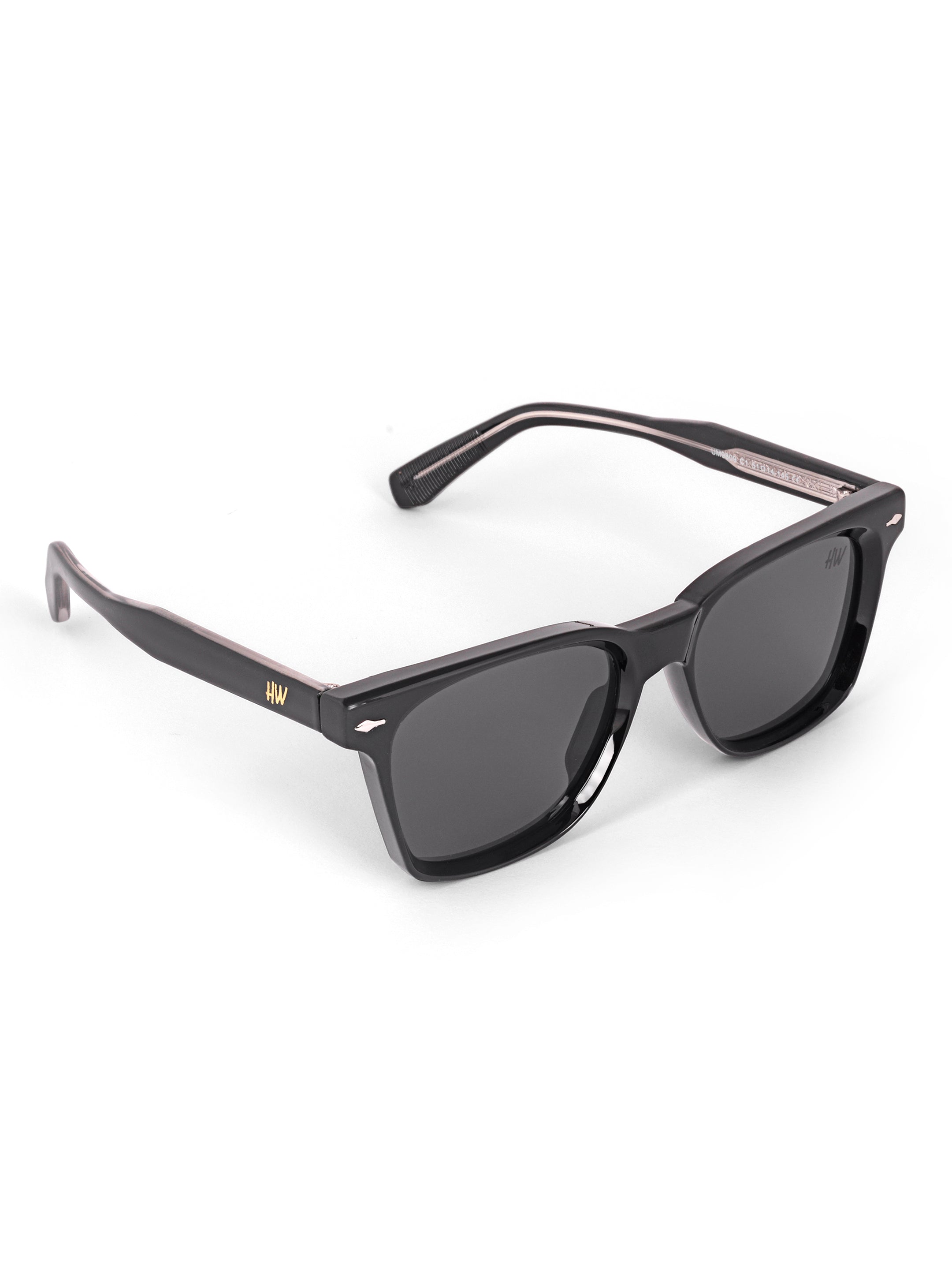 Men Wayfarer Uv Protected Sunglasses Black
