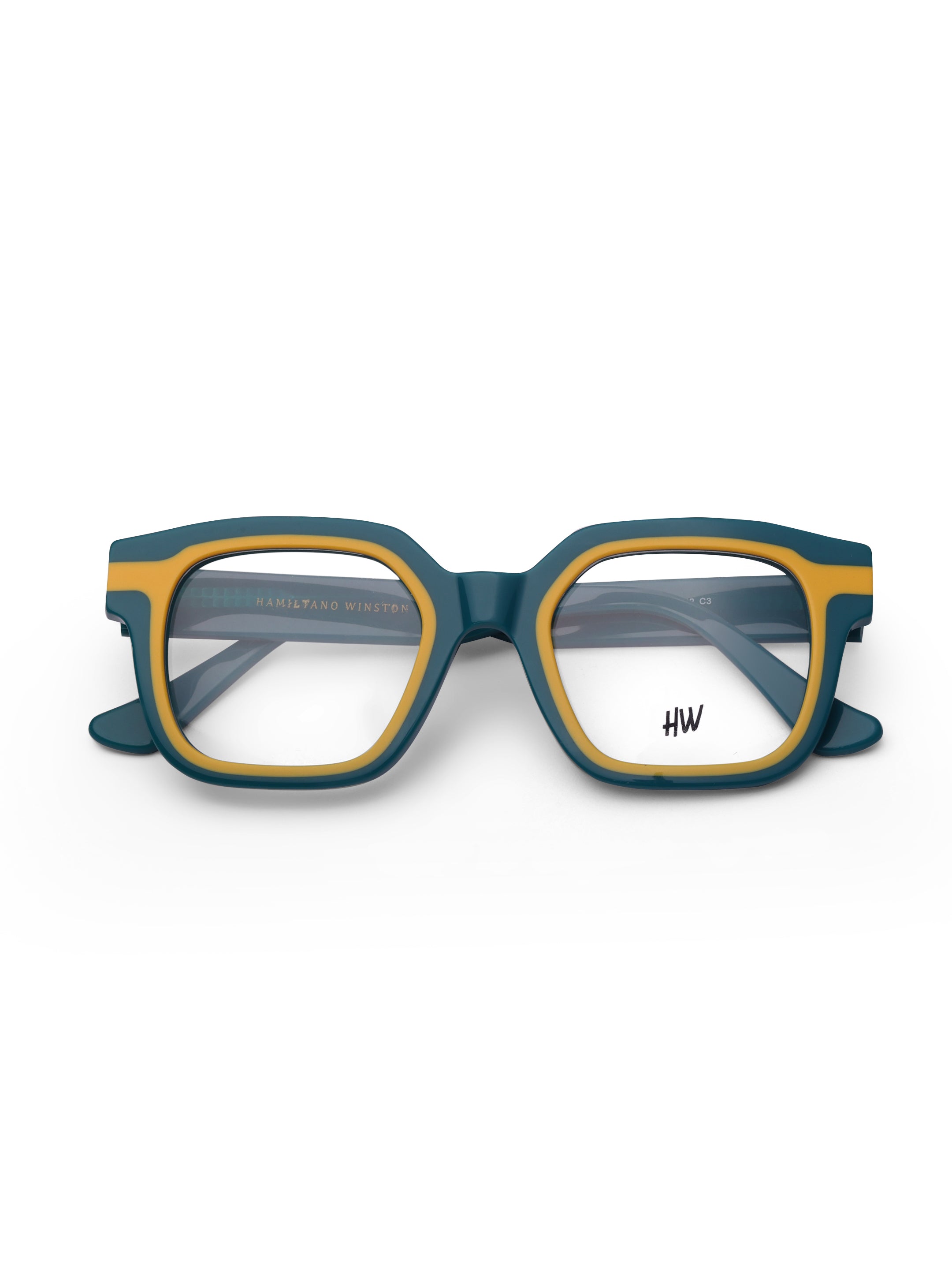 Men's Wayfarer Rectangular Optical Frame Green