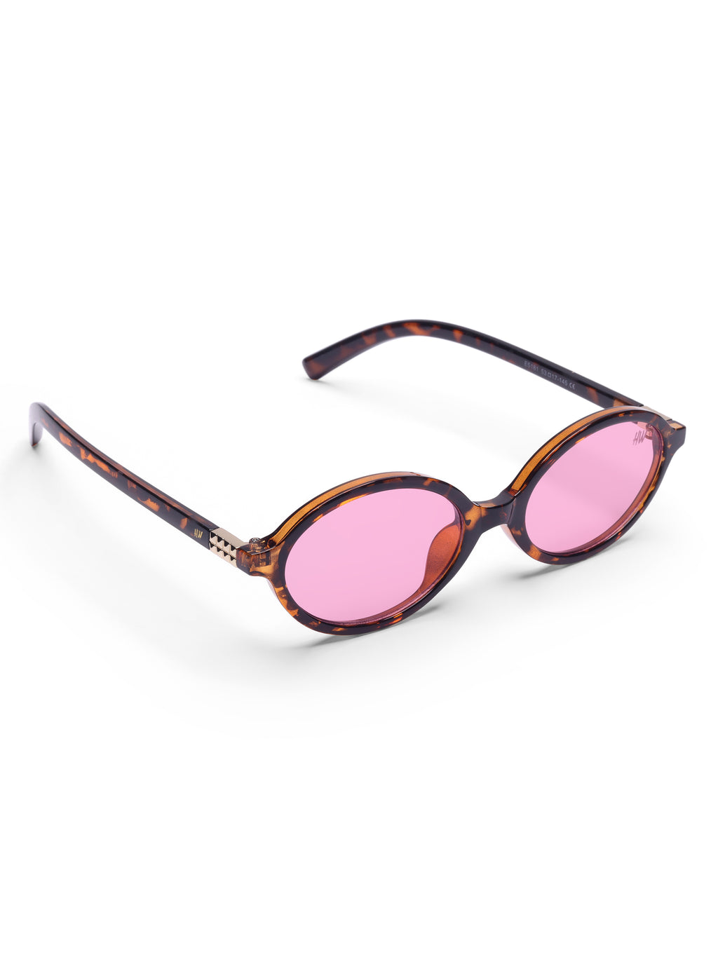 Women's Leopard Pink Oval Sunglasses