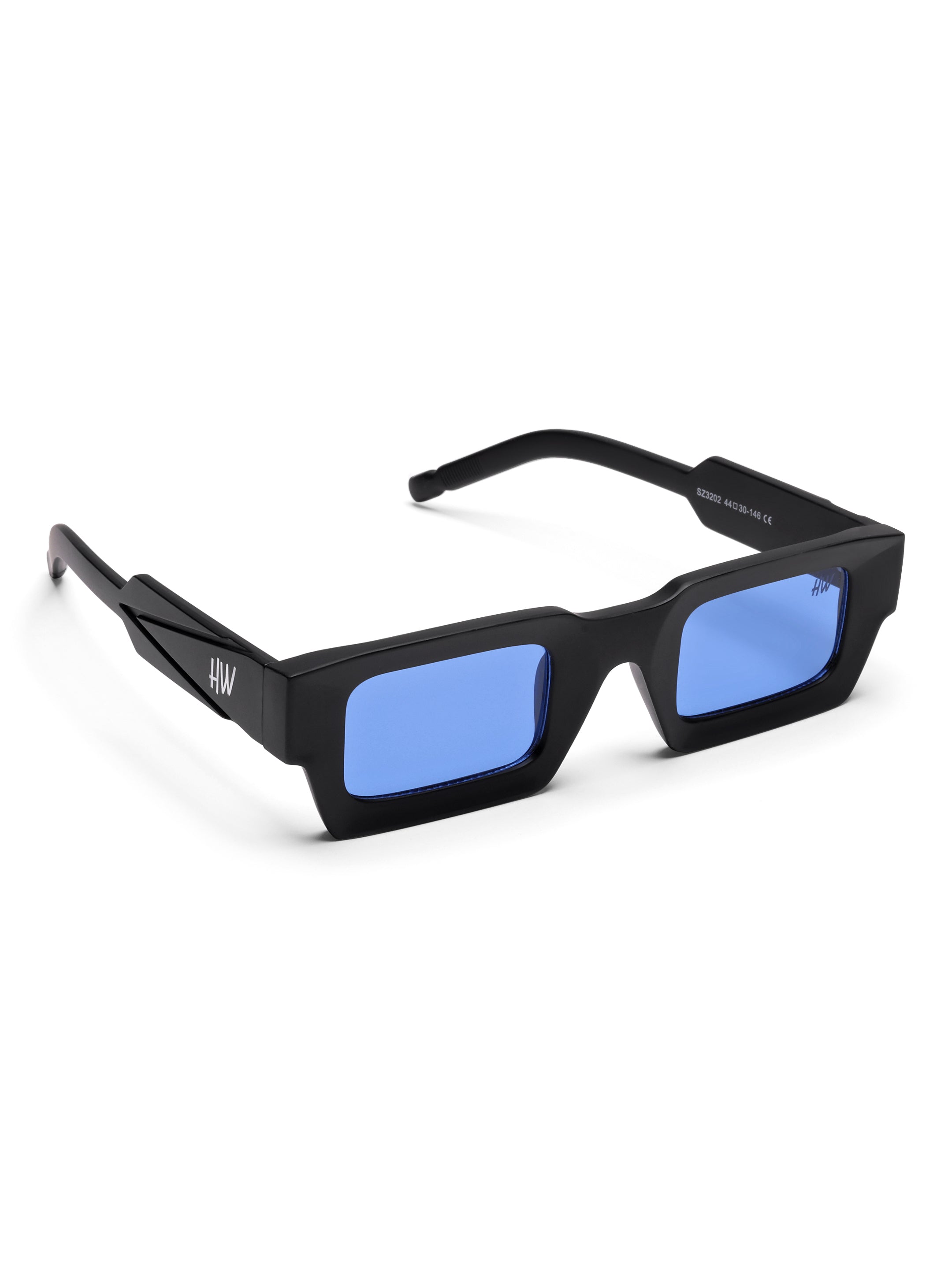 Zayden Blue Wayfarer Mens Sunglasses