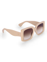 Women's Polarized Brown Rectangular Oversized Sunglasses