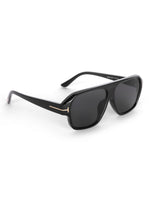Men's Black UV Protected Wayfarer Rectangular Sunglasses