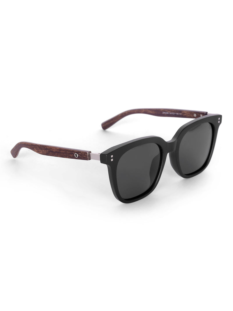 Unisex Polarized UV Protected Black Rectangular