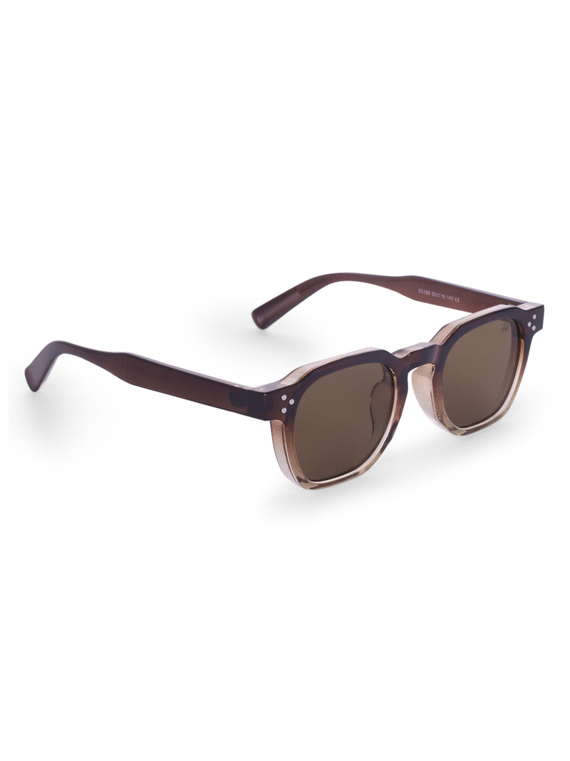 Women's Leopard Brown Hexagon Sunglasses