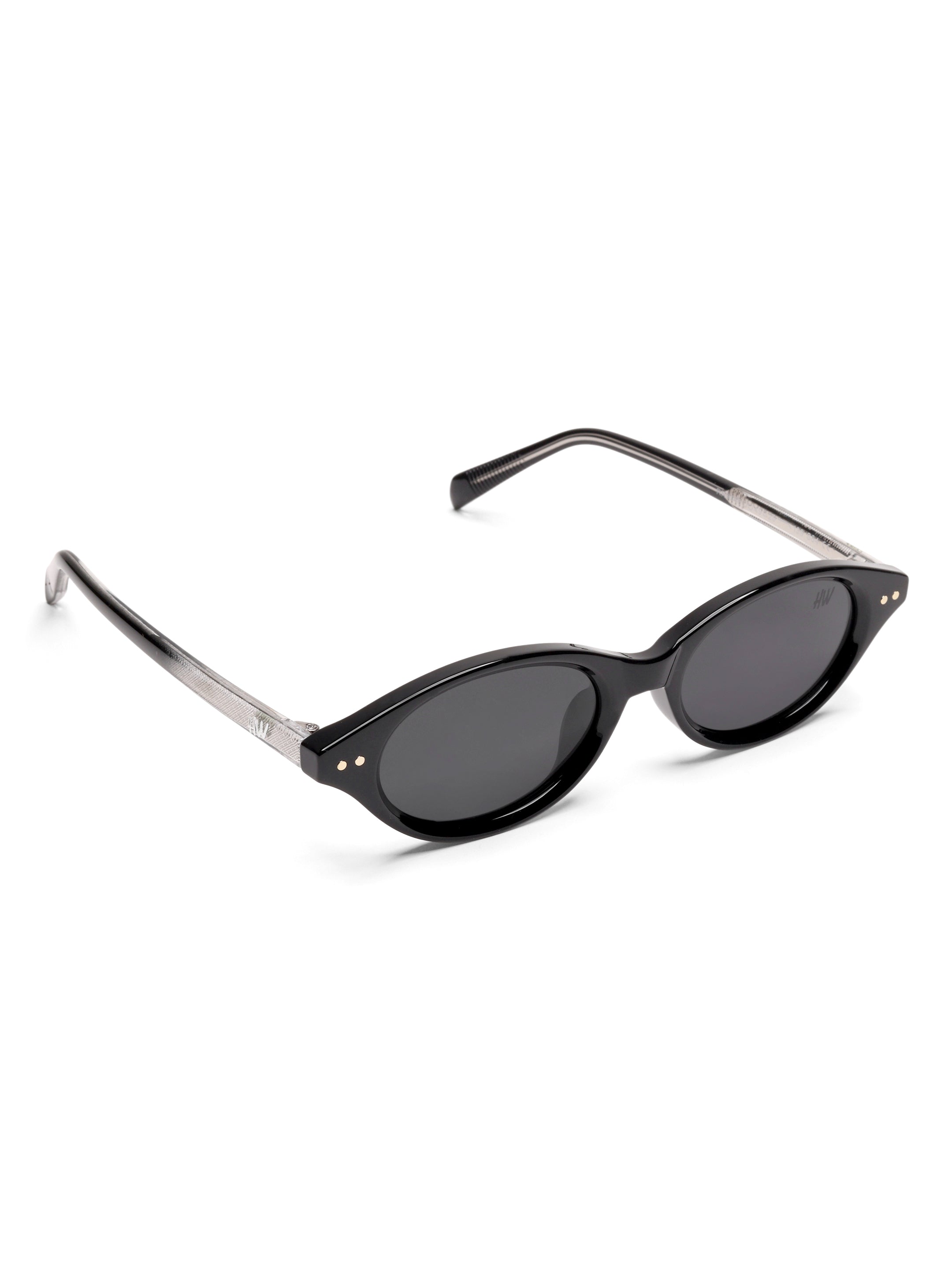 Calista Oval Black UV Protected Womens Sunglasses