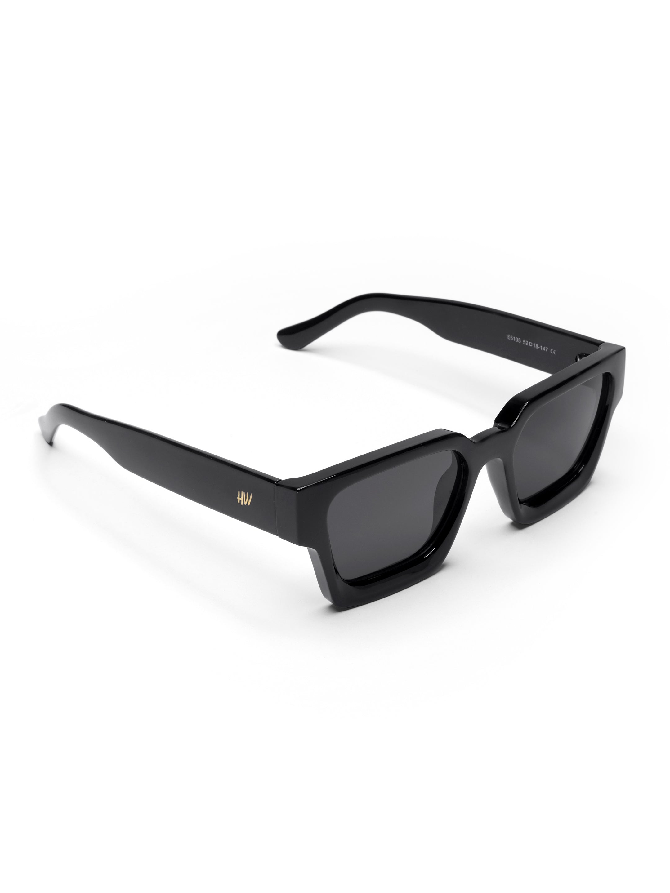 Men's UV Protected Gold Black Wayfarer Sunglasses