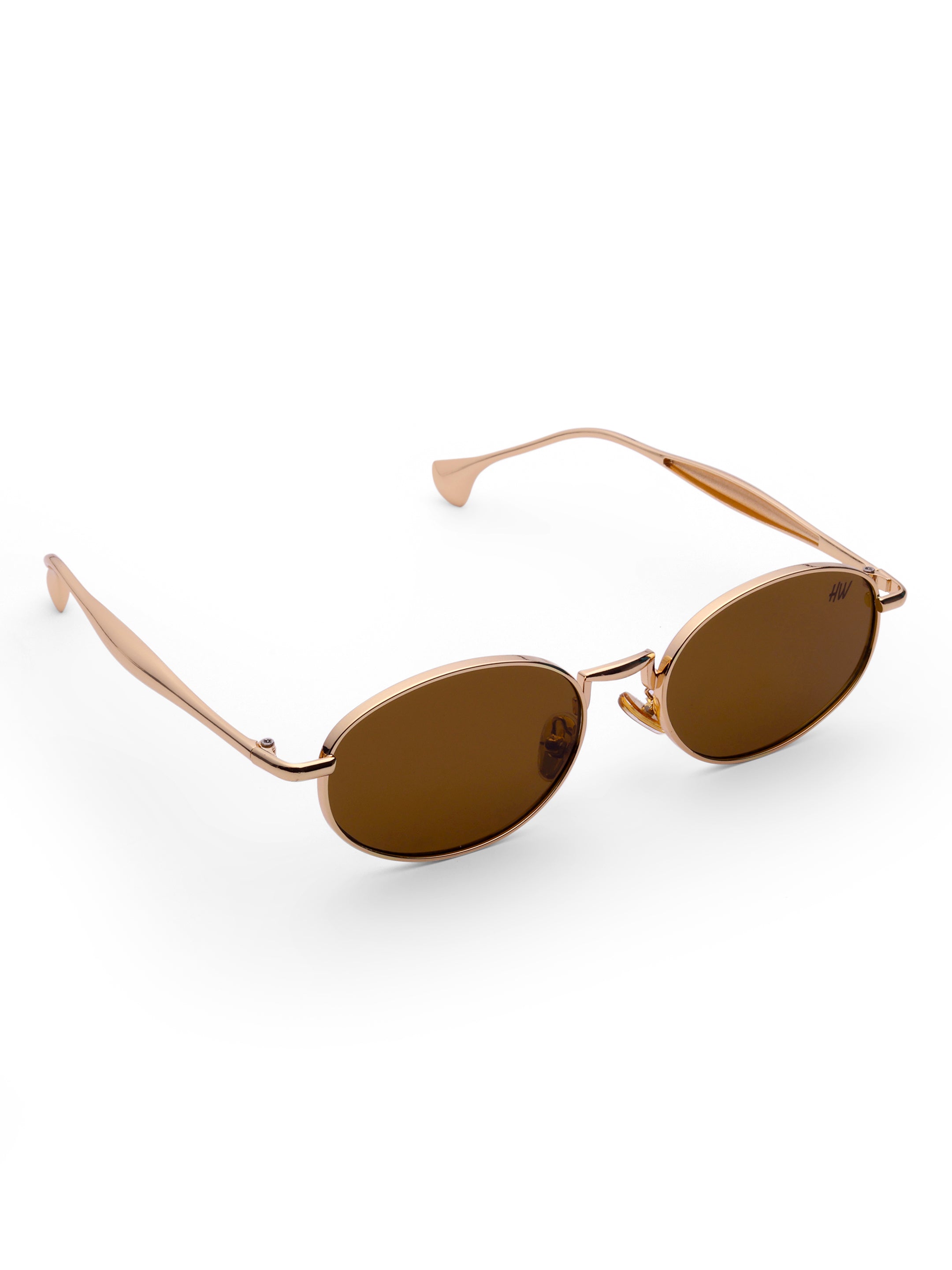 Women's Gold Brown Sunglasses