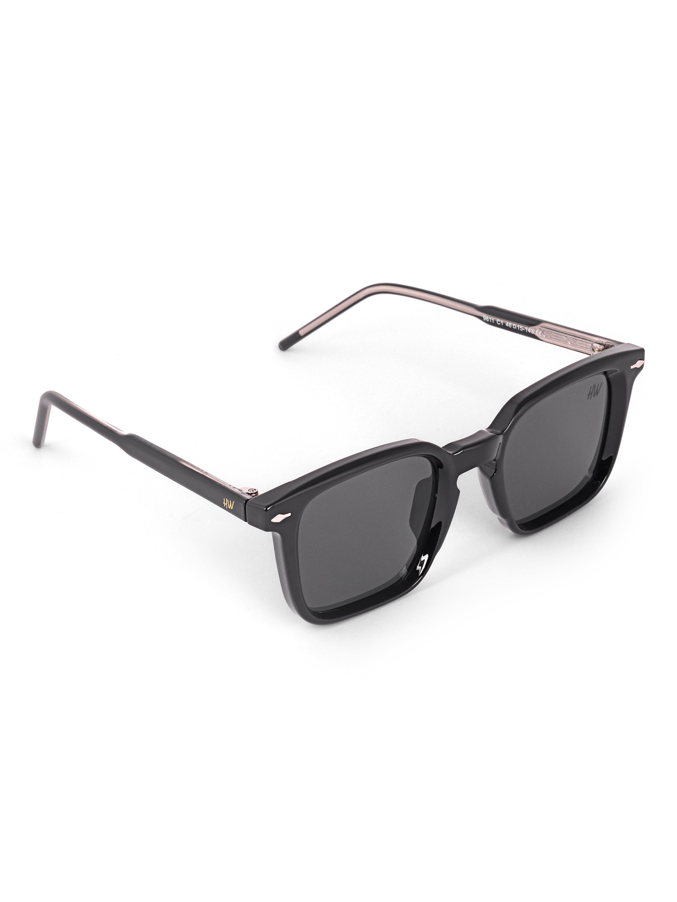 Men Wayfarer UV Protected Sunglasses Black