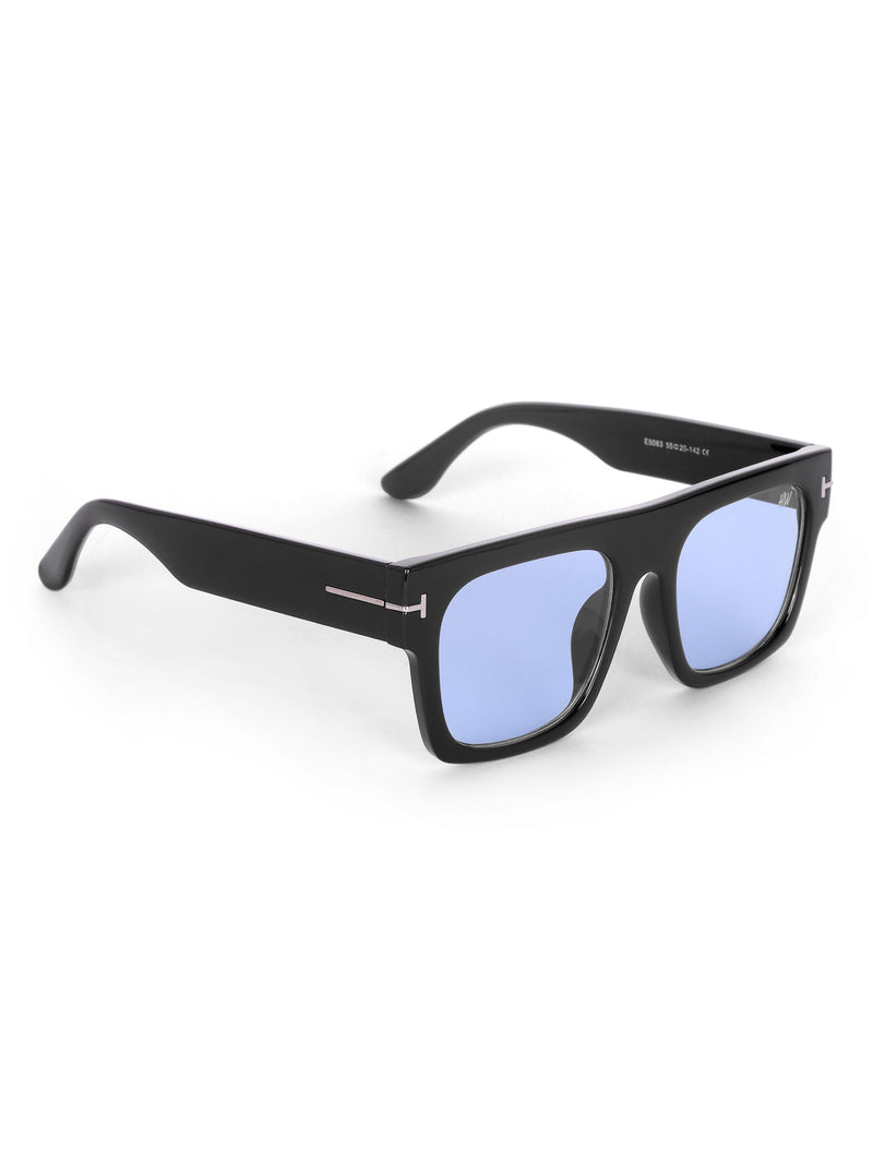 Men's UV Protected Blue Wayfarer Rectangular Sunglasses