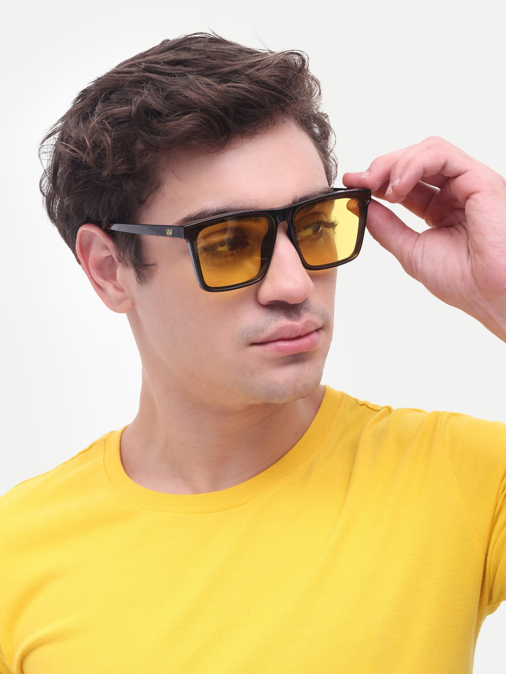 Men's Classic Yellow Wayfarer Sunglasses