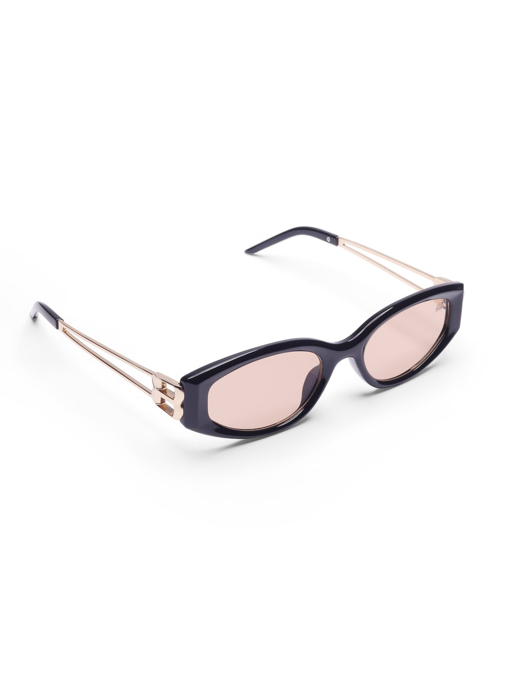 Women's Gold Black Peach Sunglasses