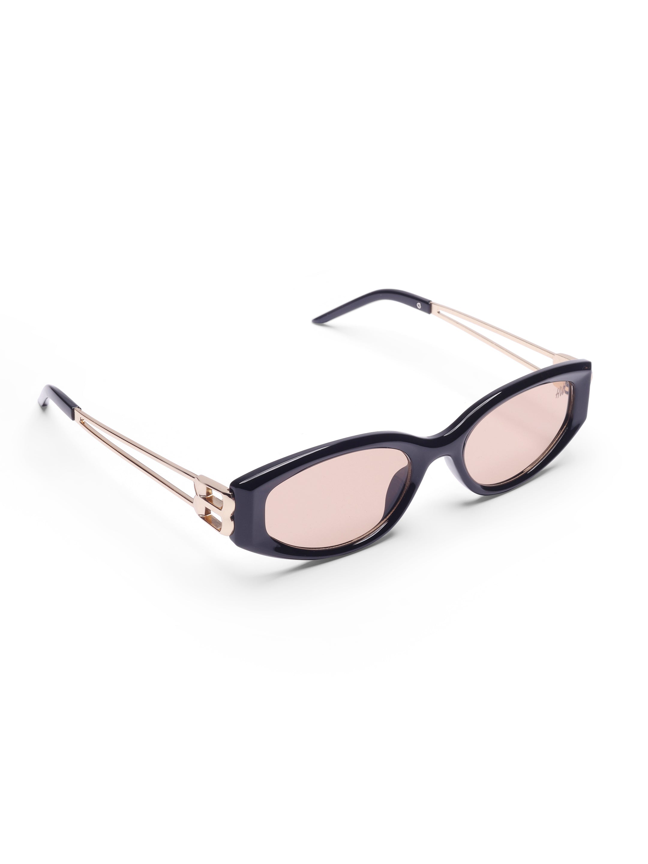 Women's Gold Black Peach Sunglasses