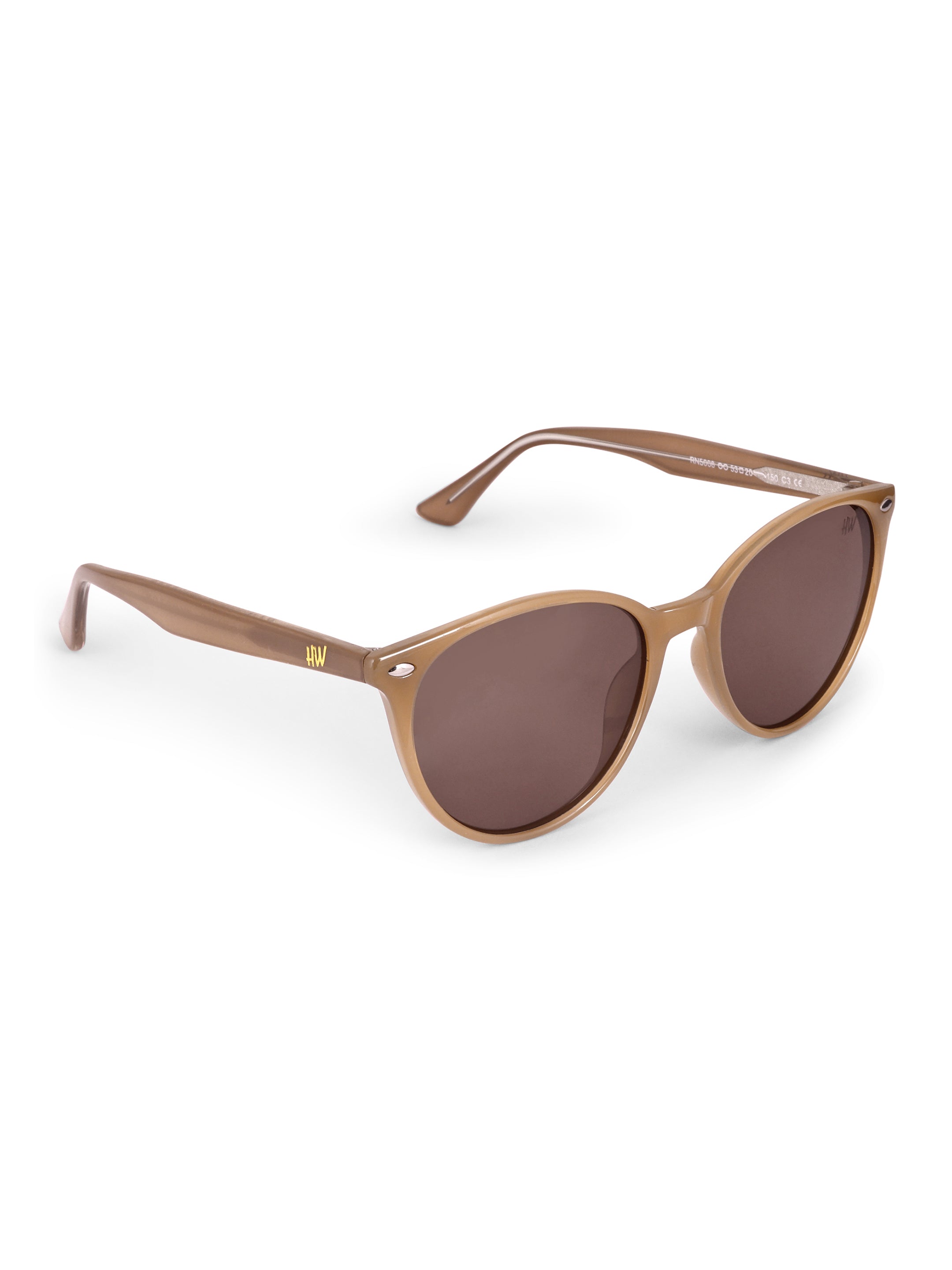 Women's Oval Brown UV Protected Sunglasses