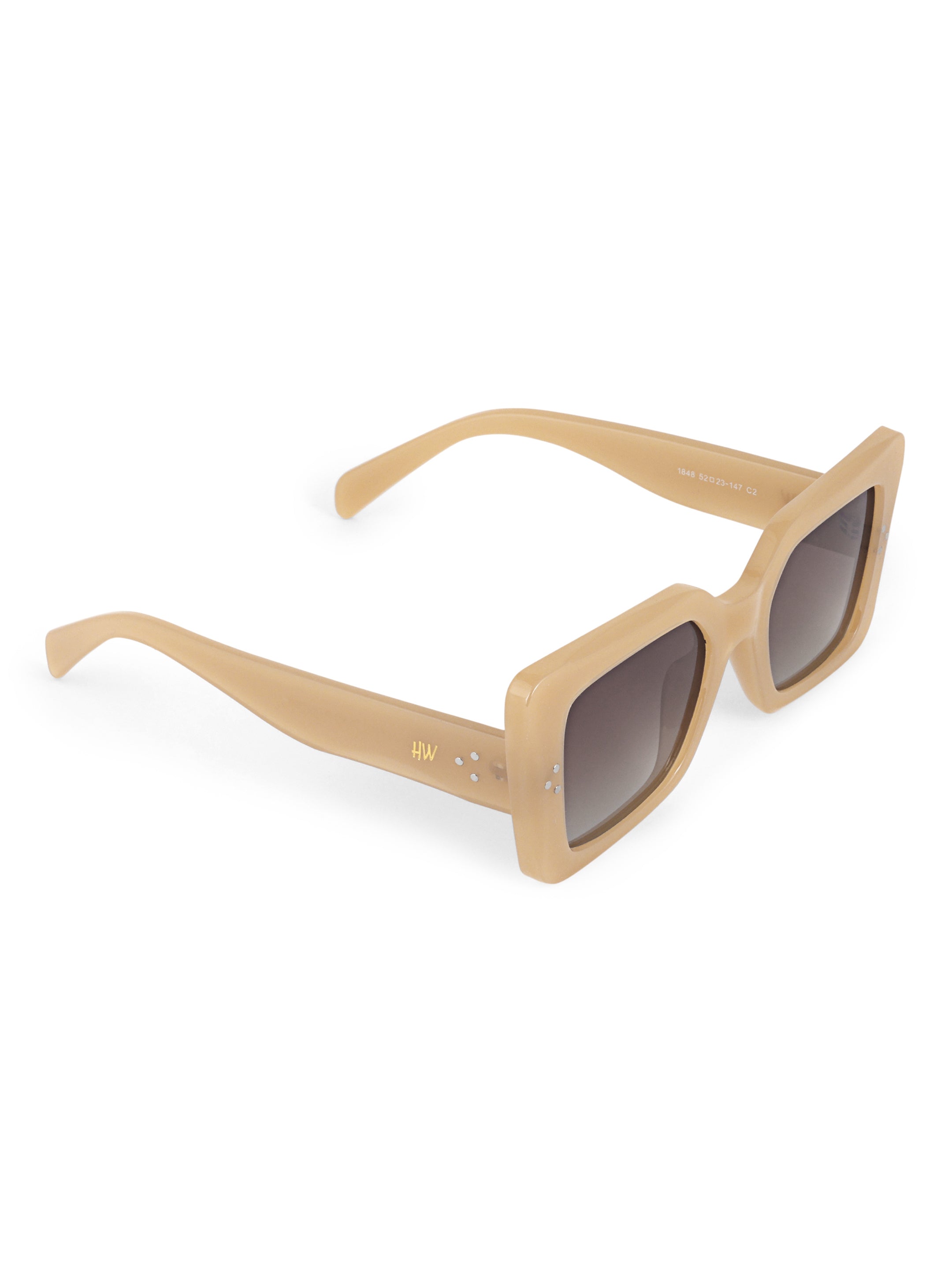 Over Square Peach Women UV Protected Sunglasses