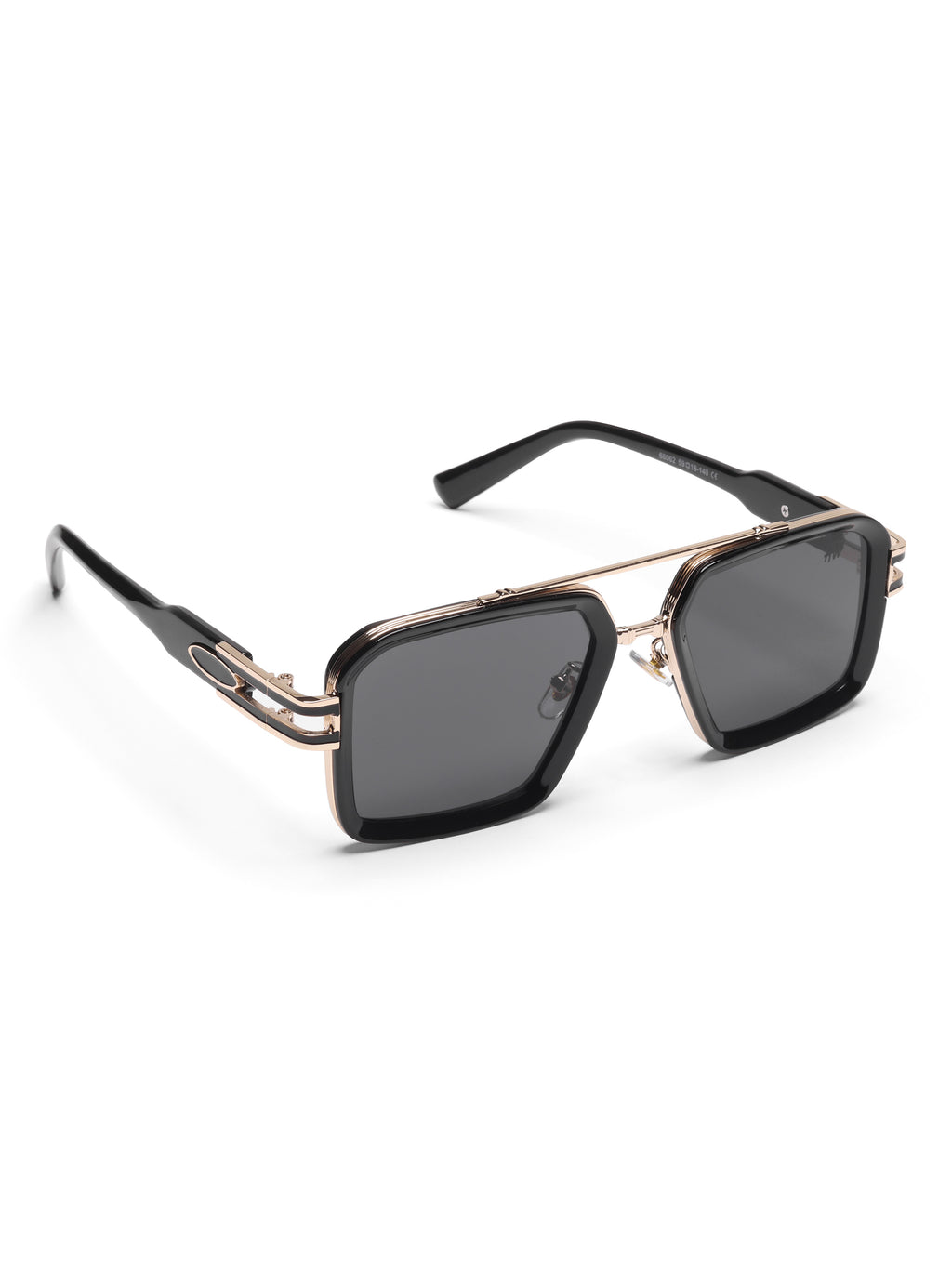 Alvero Black Wayfarer Mens Sunglasses