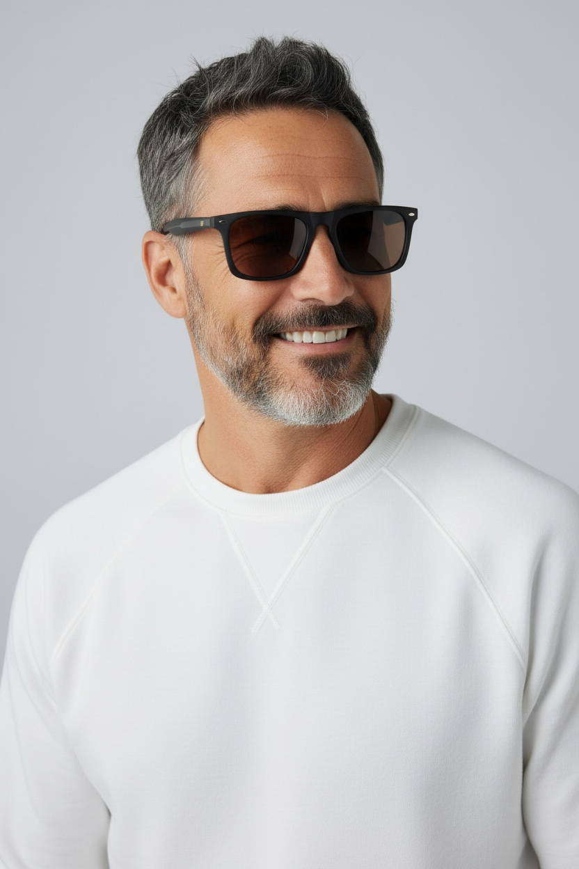 Men's Classic Dark Brown Wayfarer Sunglasses