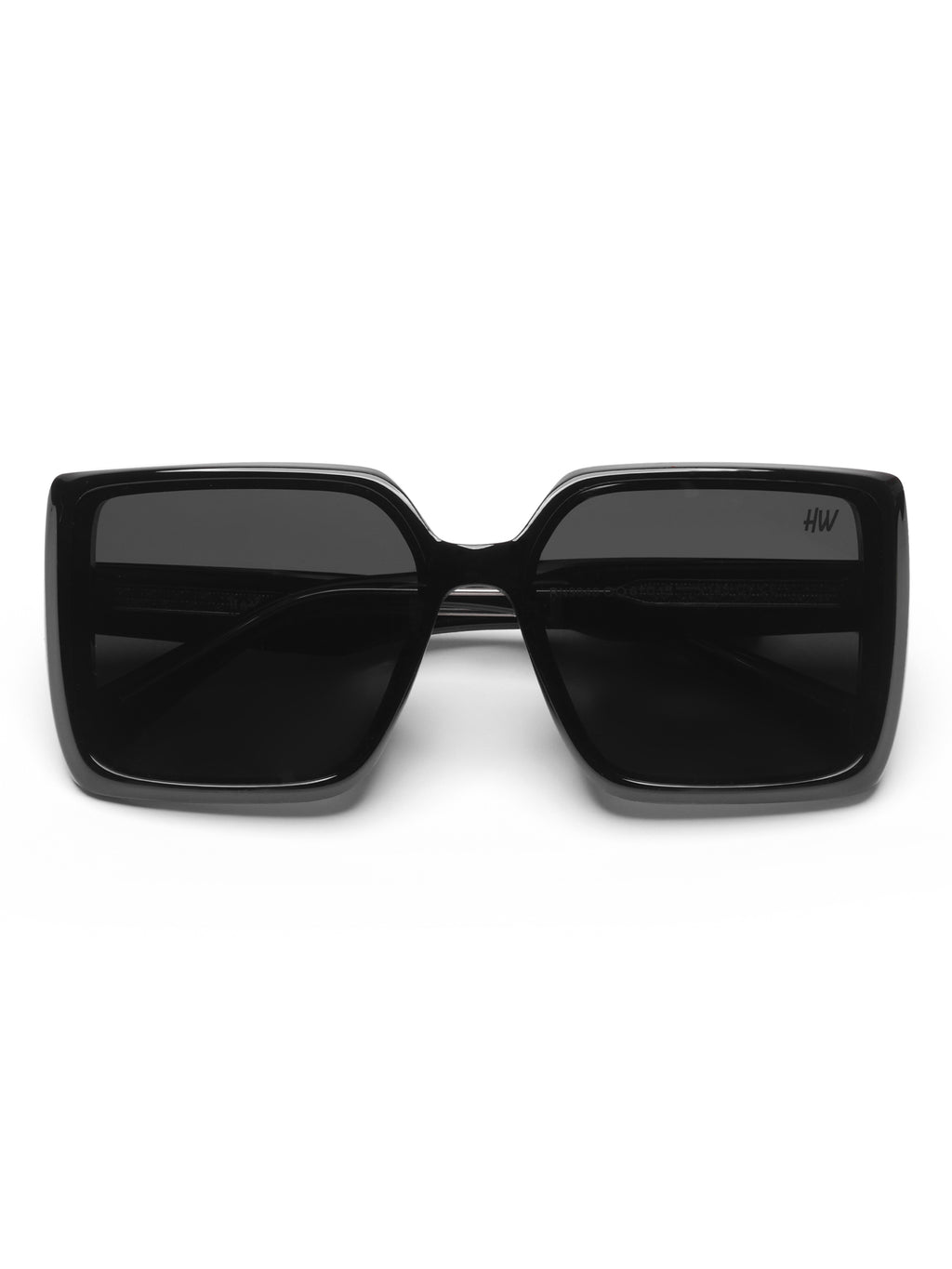 Verona Black Oversized Square Black UV Protected Womens Sunglasses