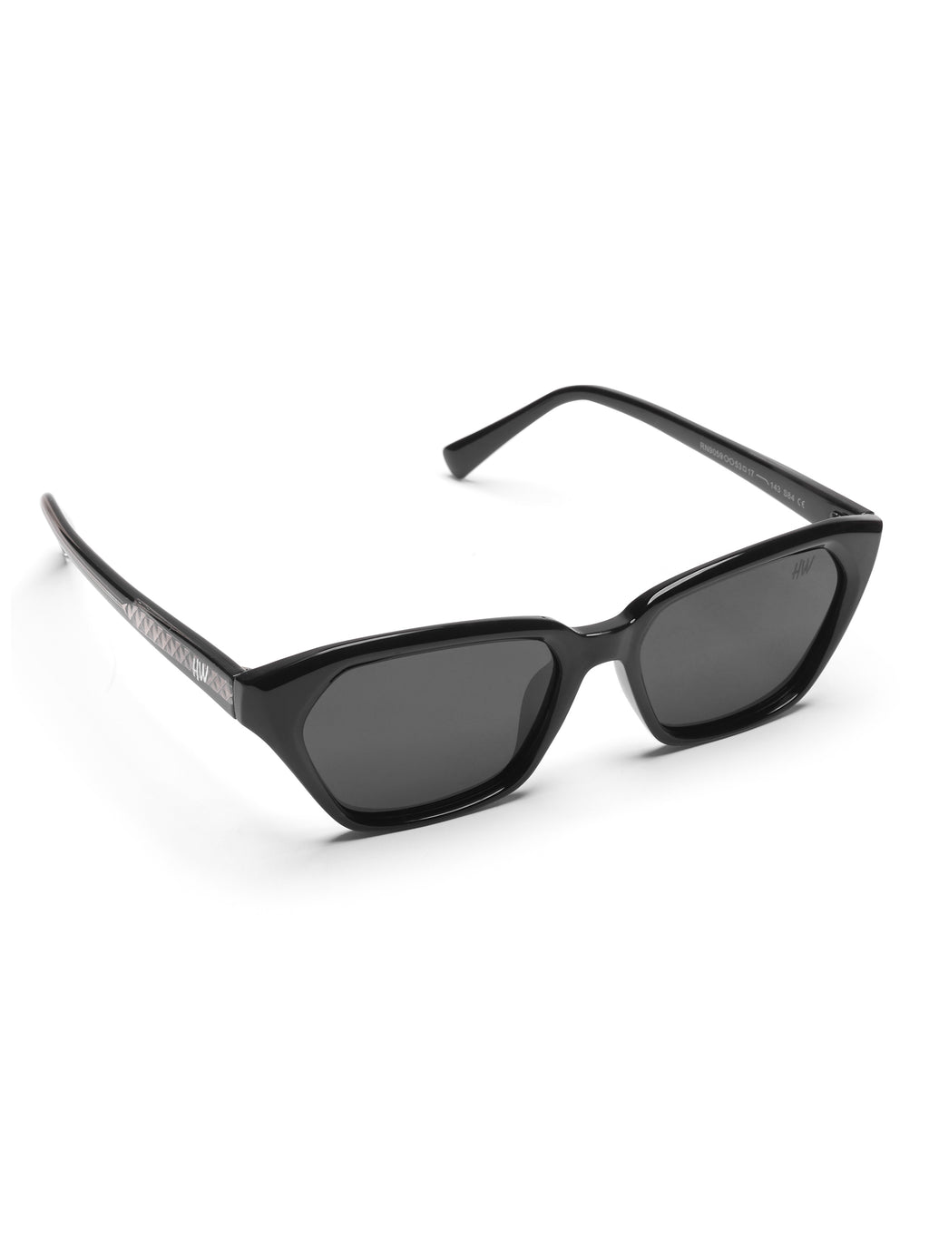 Evora Black Cateye UV Protected Womens Sunglasses