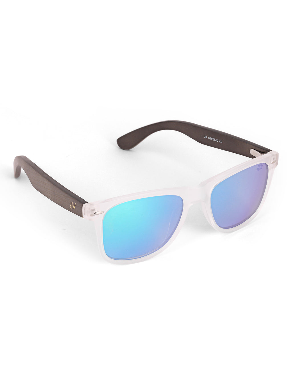 Men Wayfarer UV Protected Sunglasses Green Reflector