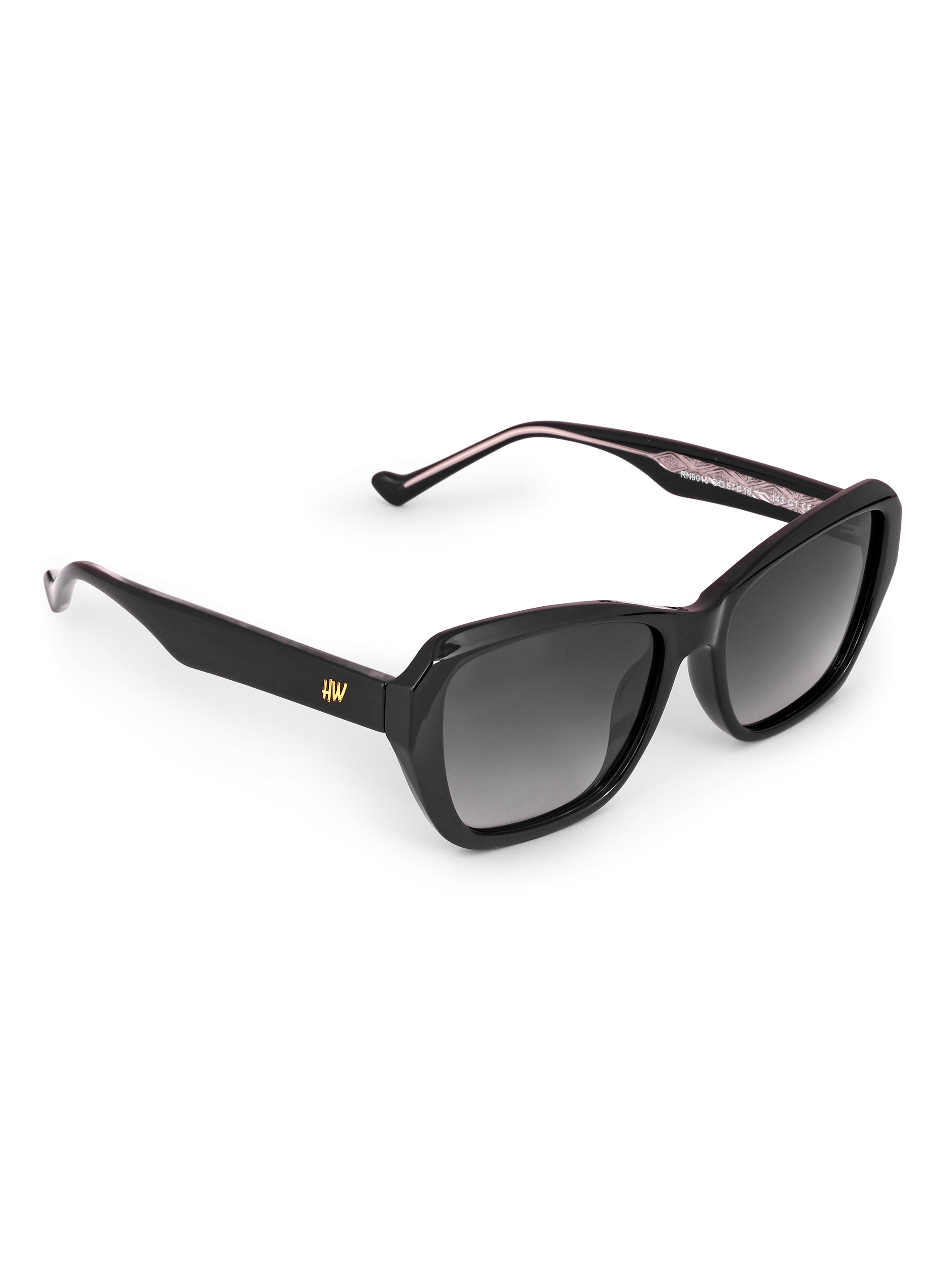 Women's Black Wayfarer UV Protected Sunglasses