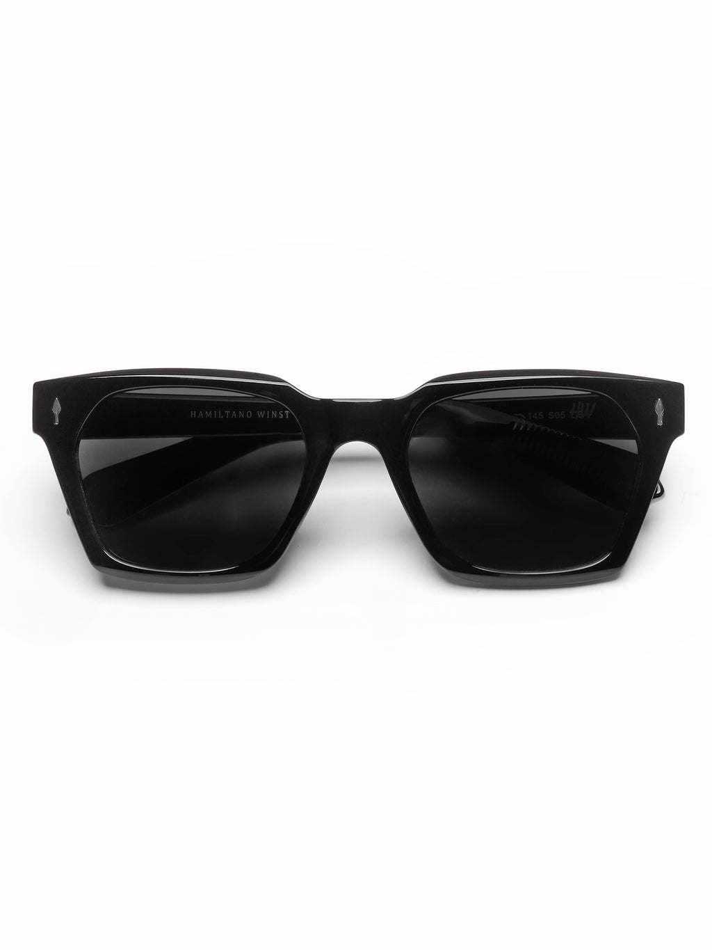 Montaro Black Wayfarer Mens Sunglasses