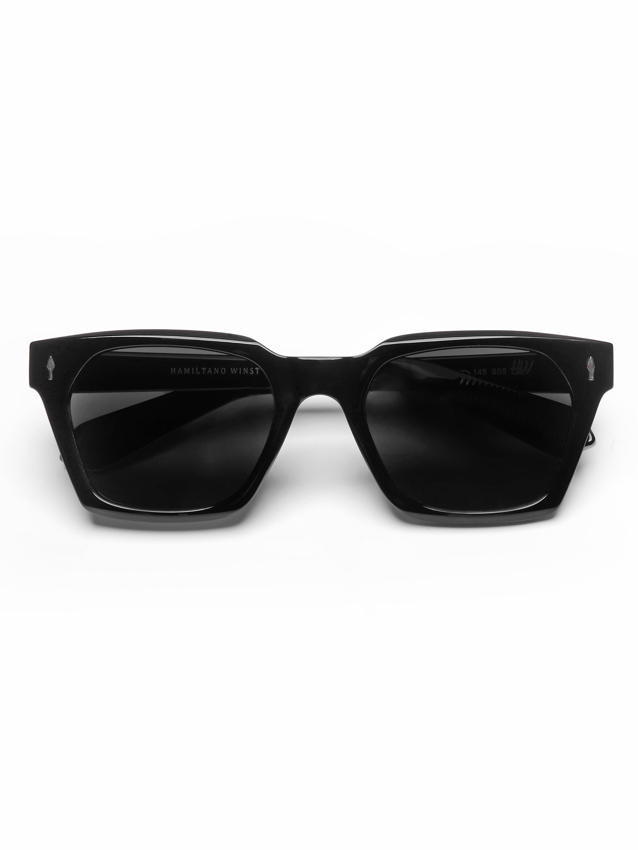 Montaro Black Wayfarer Mens Sunglasses