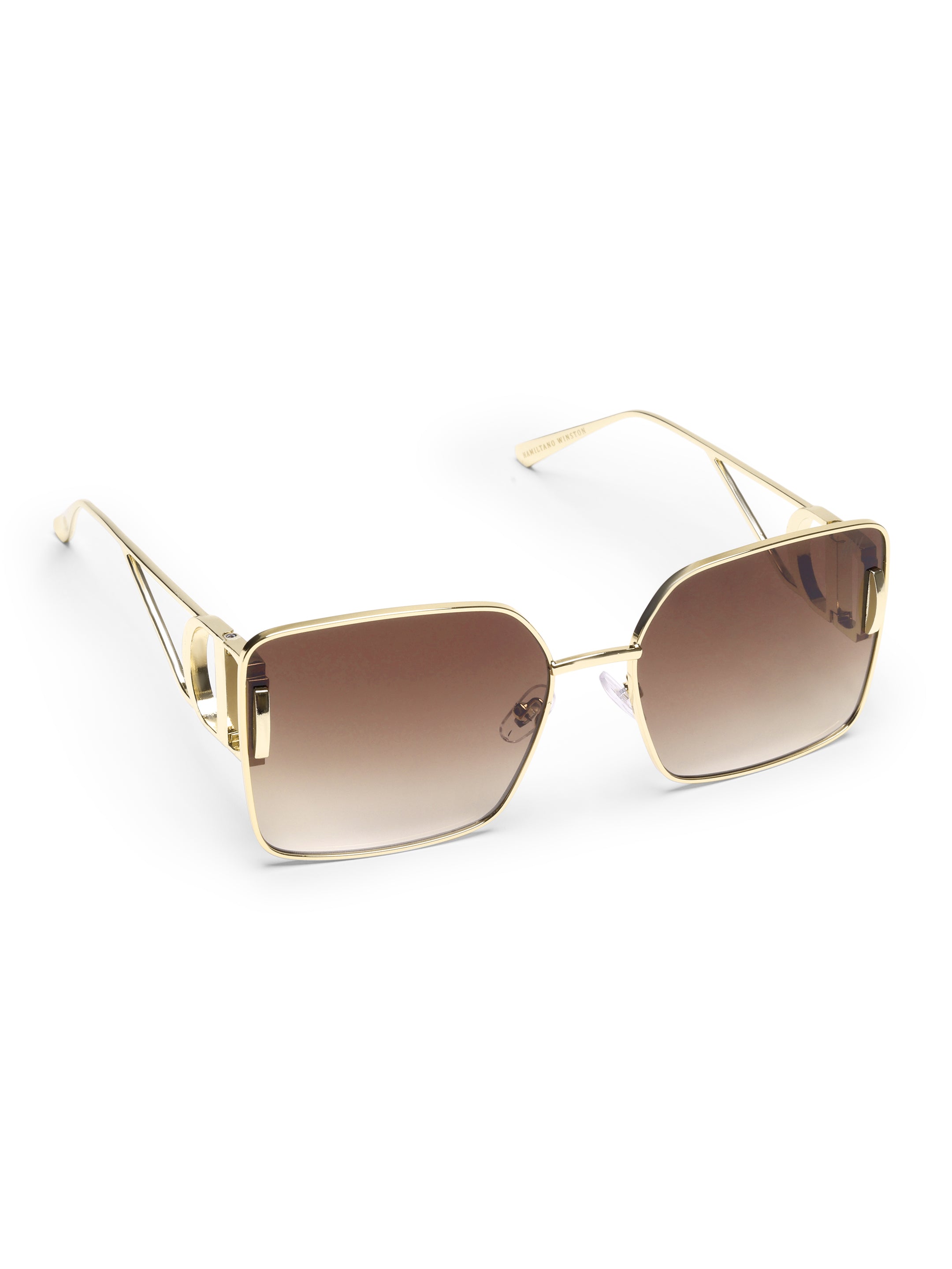 Sorelle Metal Square Brown UV Protected Womens Sunglasses