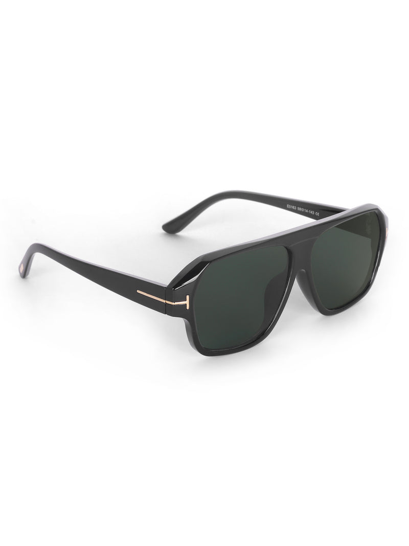 Men's Green UV Protected Wayfarer Rectangular Sunglasses