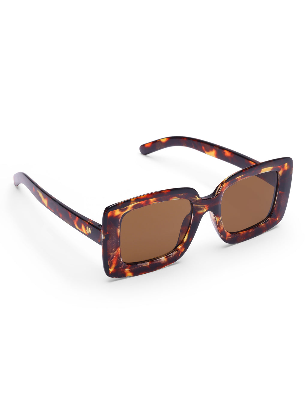 Women's Leopard Brown Sqaure Oversize Sunglasses