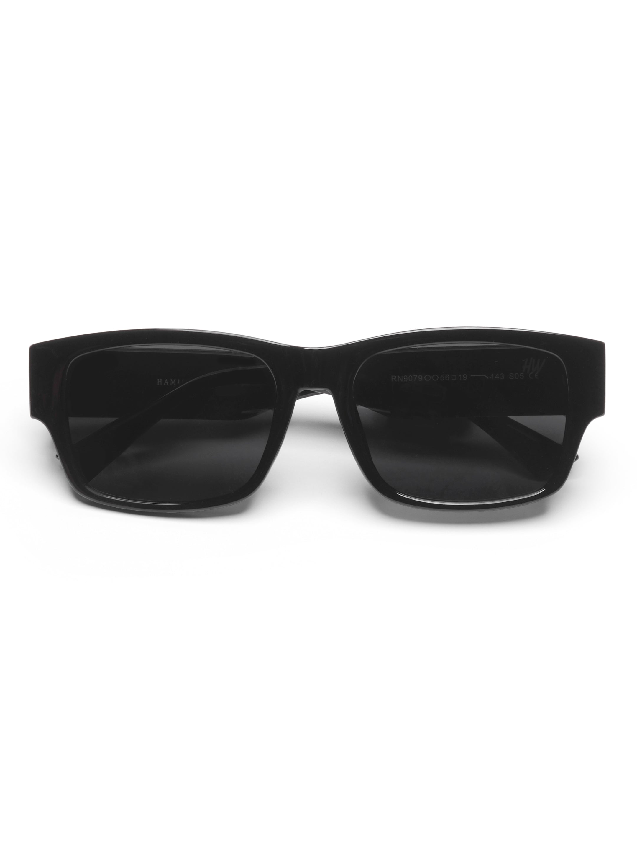 Torino Black Wayfarer Mens Sunglasses