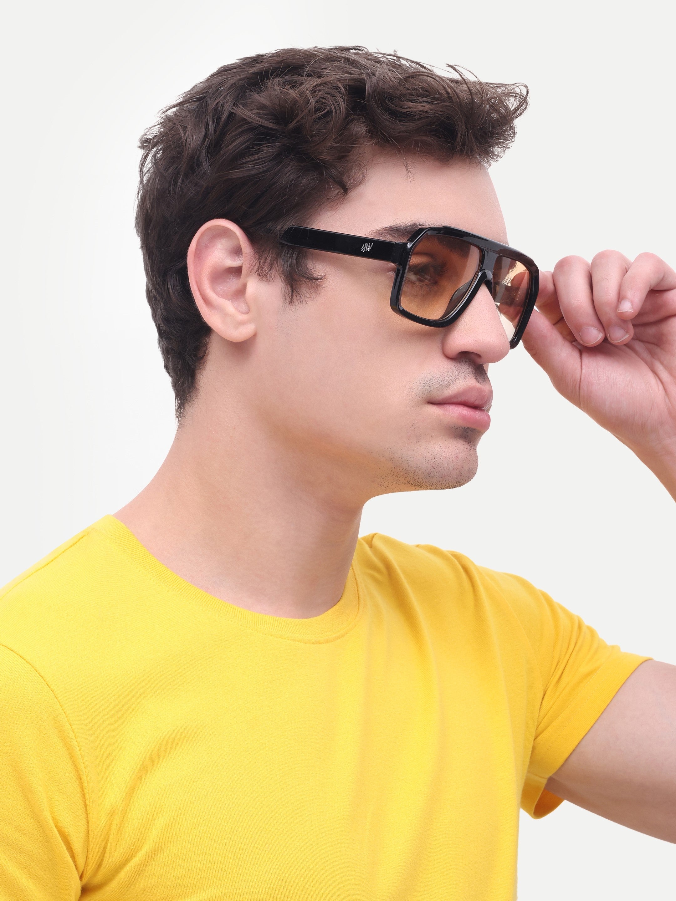 Men's Classic Yellow Wayfarer Sunglasses