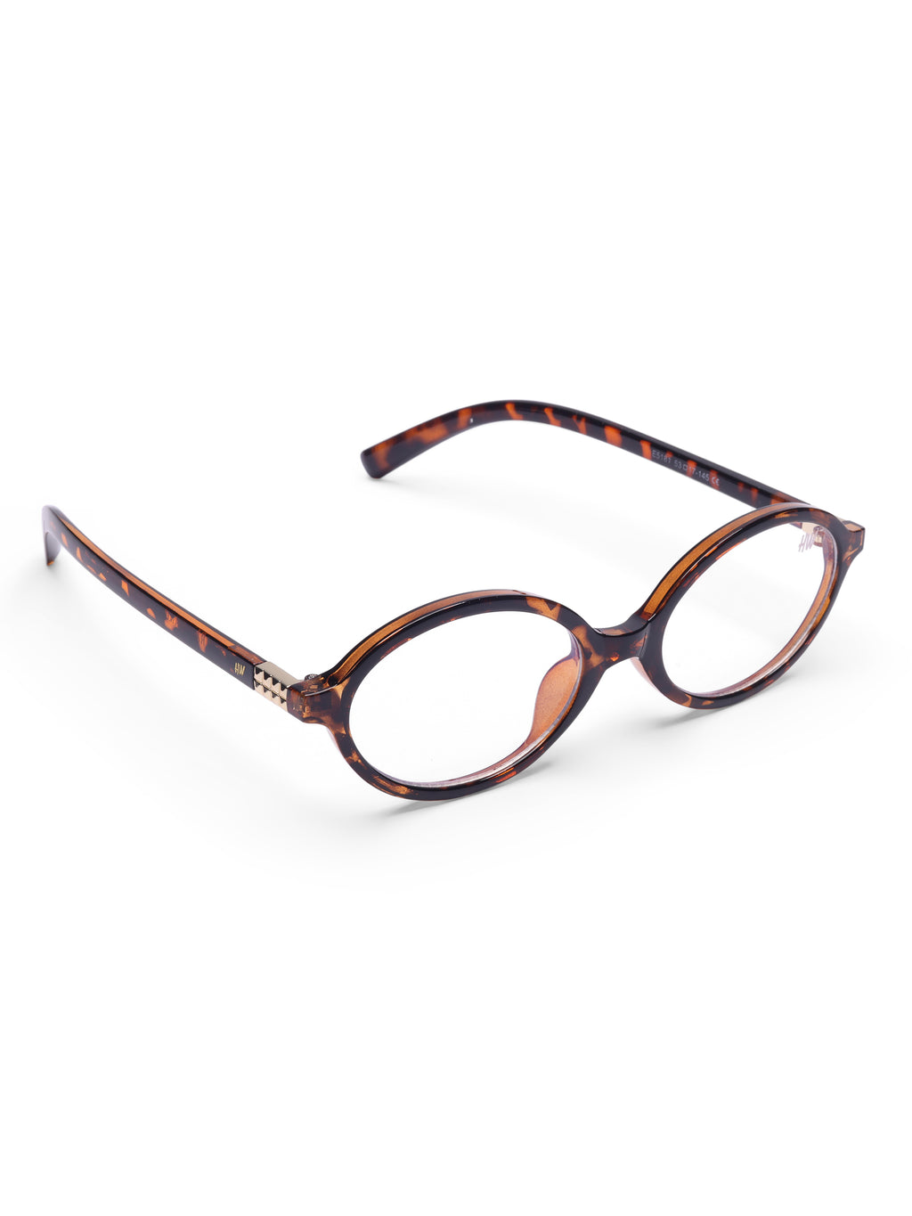 Women's Oval Leopard Transparent Optical Frame