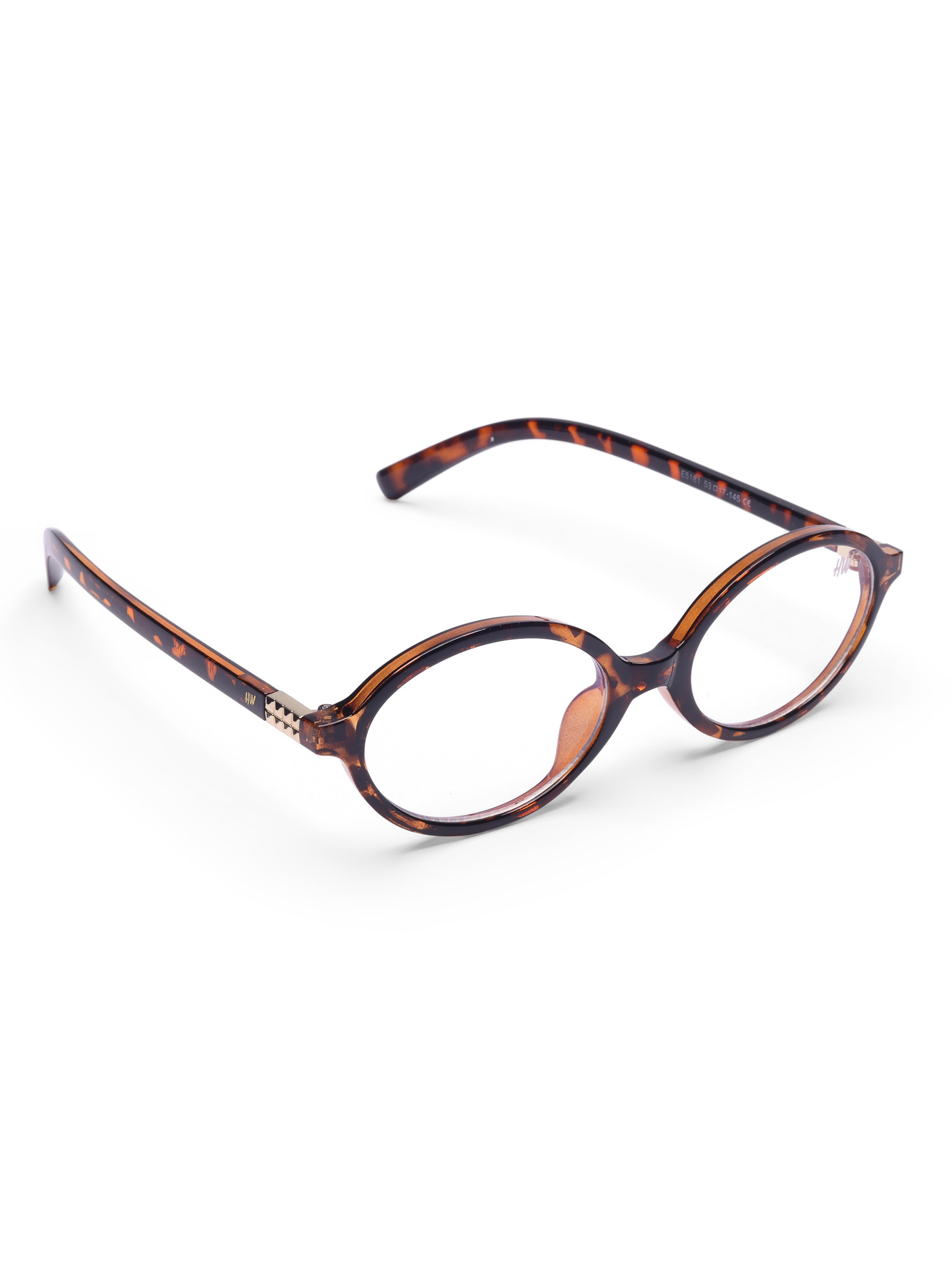 Women's Oval Leopard Transparent Optical Frame