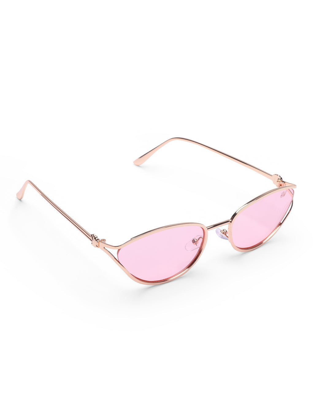Women's Gold Pink Cat Eye Sunglasses