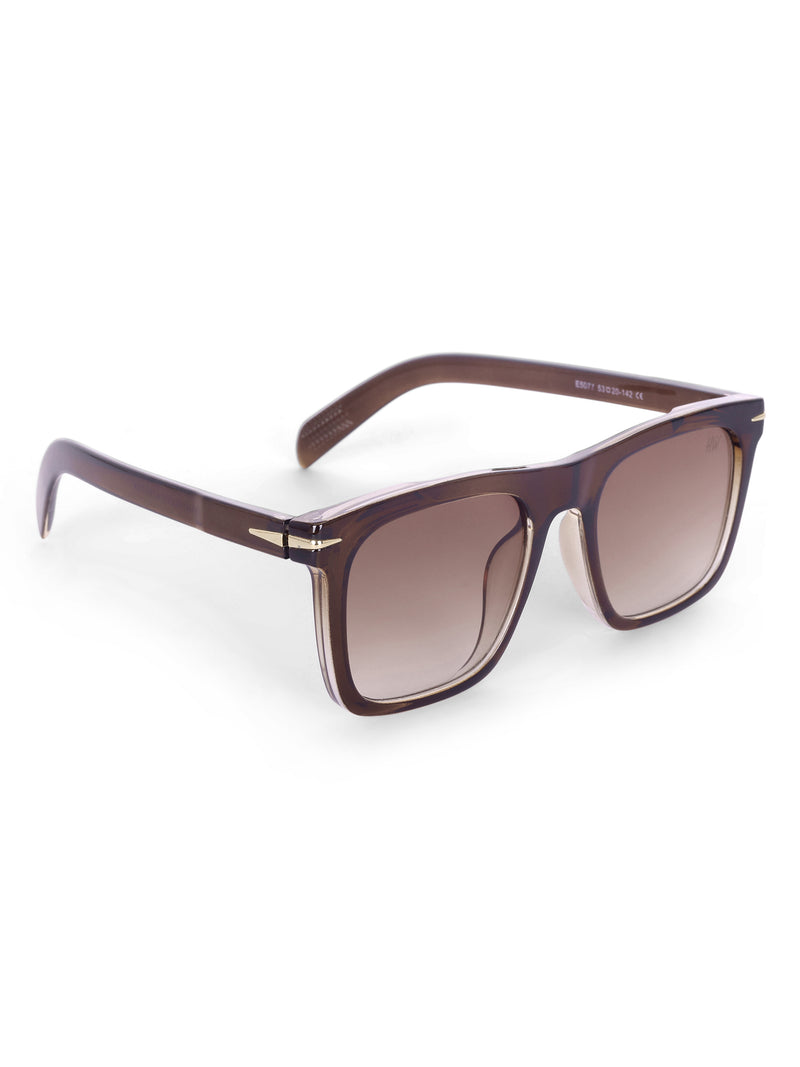 Men's Brown Wayfarer Rectangular Sunglasses