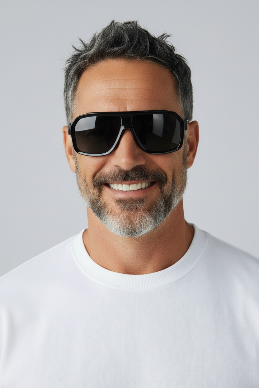 Men's Classic Black Wayfarer Sunglasses