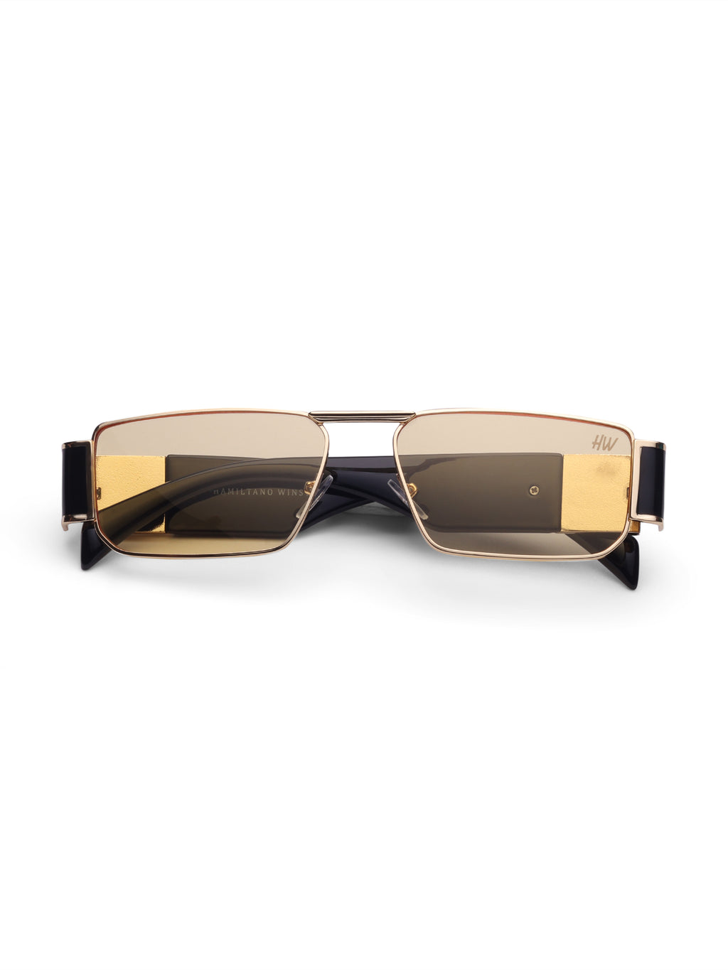Men's UV Protected Gold Yellow Sunglasses