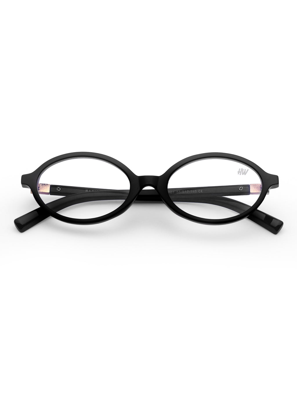 Women's Black Oval Optical Frame