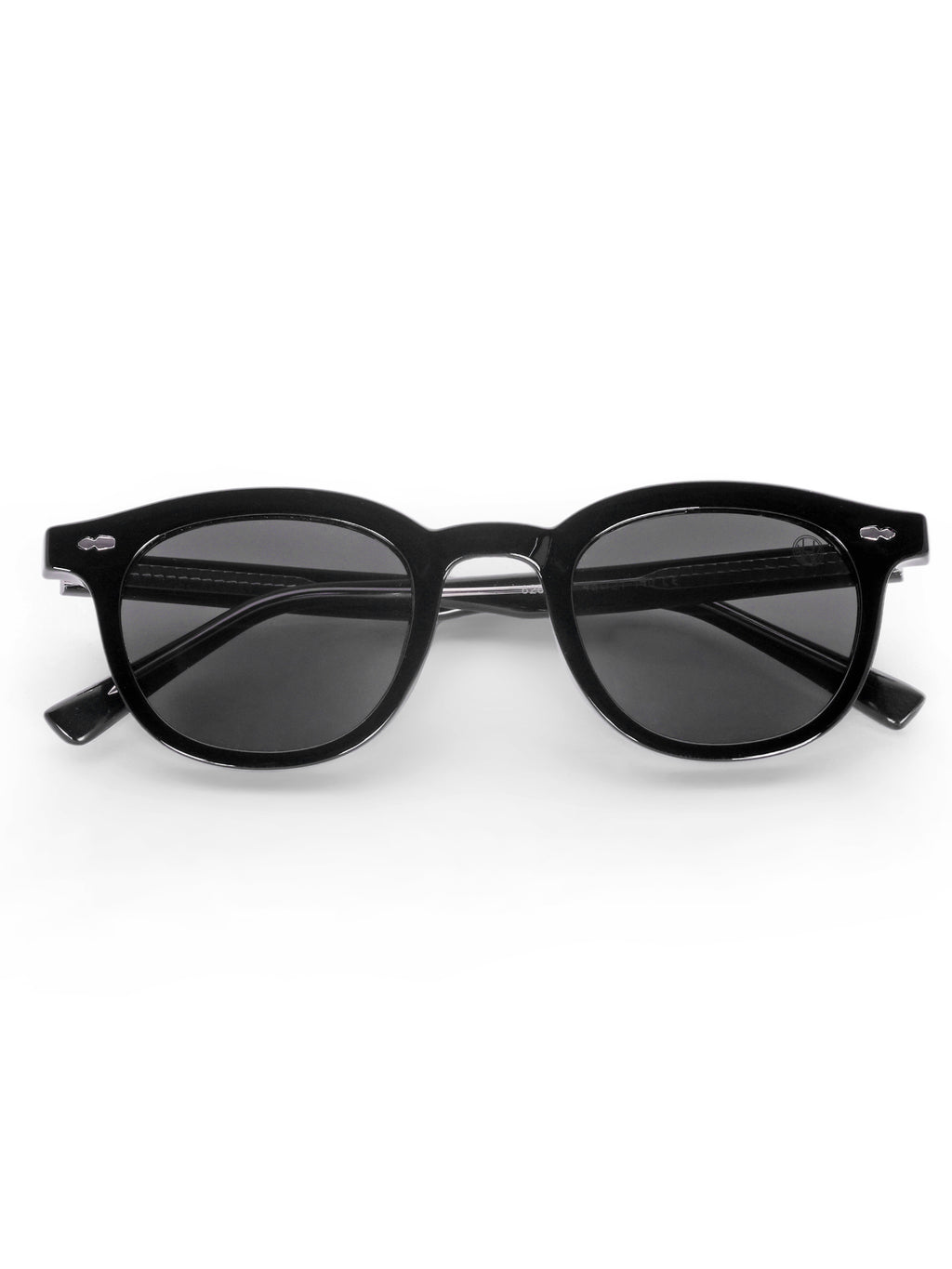 Women's Black UV Protected Round Premium Sunglasses
