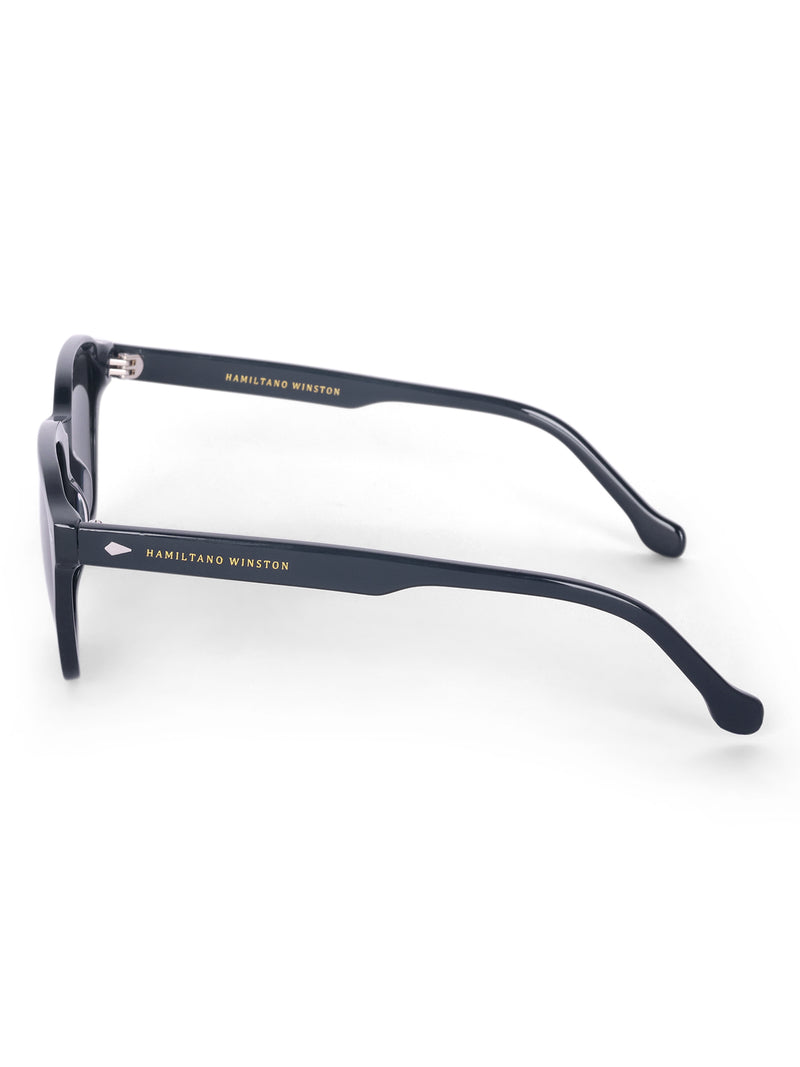 Men's Full Black UV Protected Hexagon Sunglasses