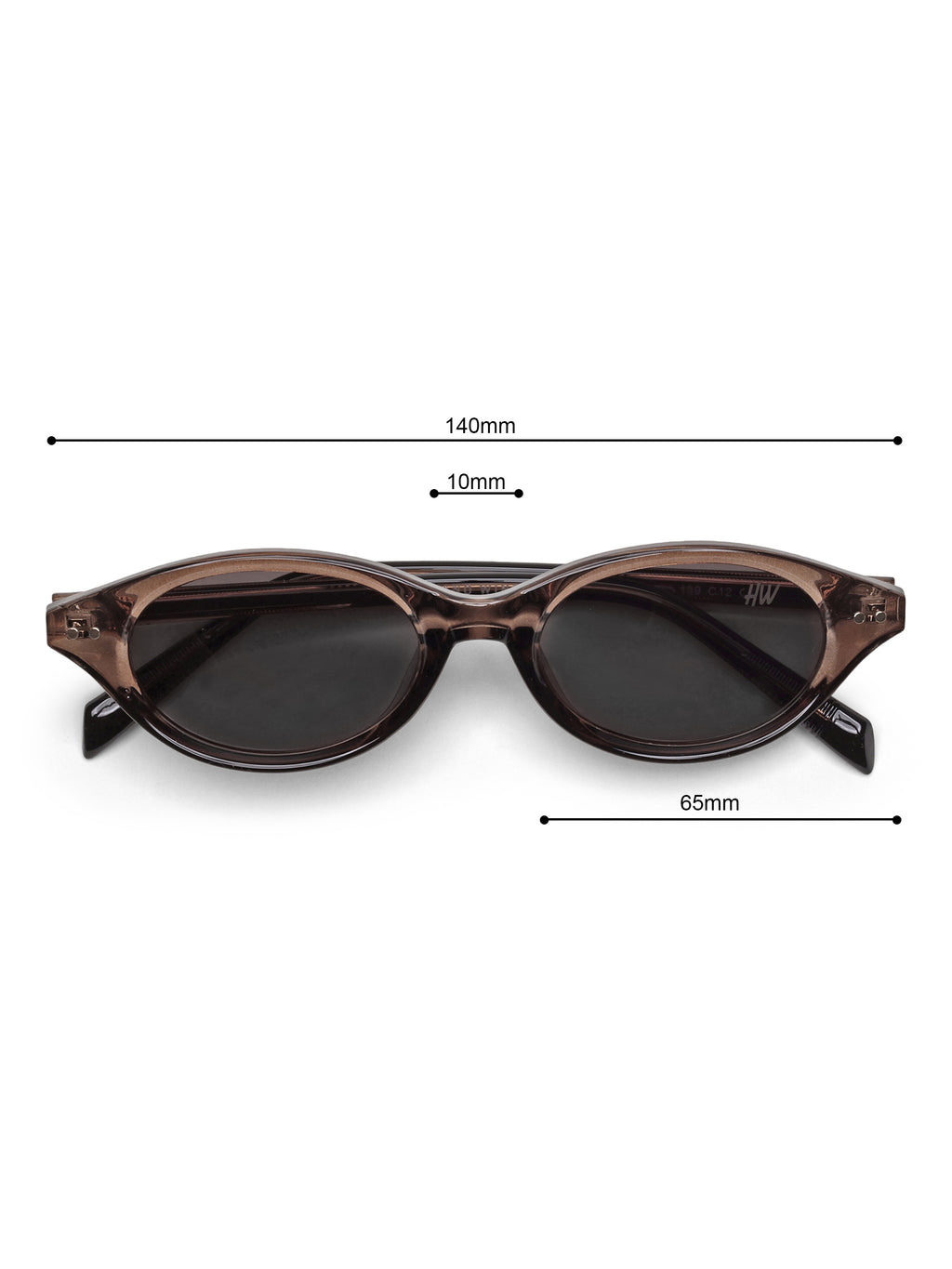 Aviana Oval Brown UV Protected Womens Sunglasses