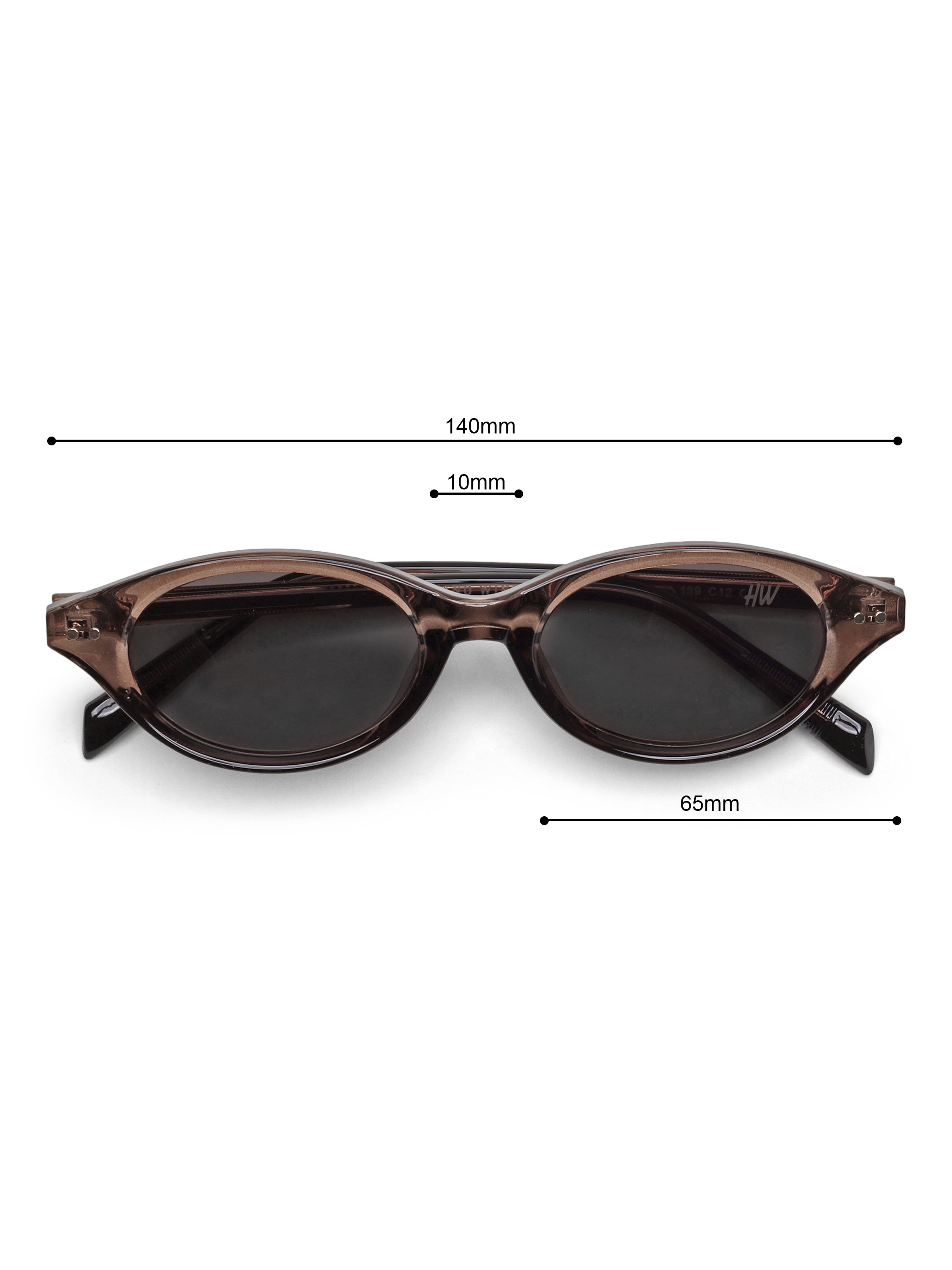 Aviana Oval Brown UV Protected Womens Sunglasses