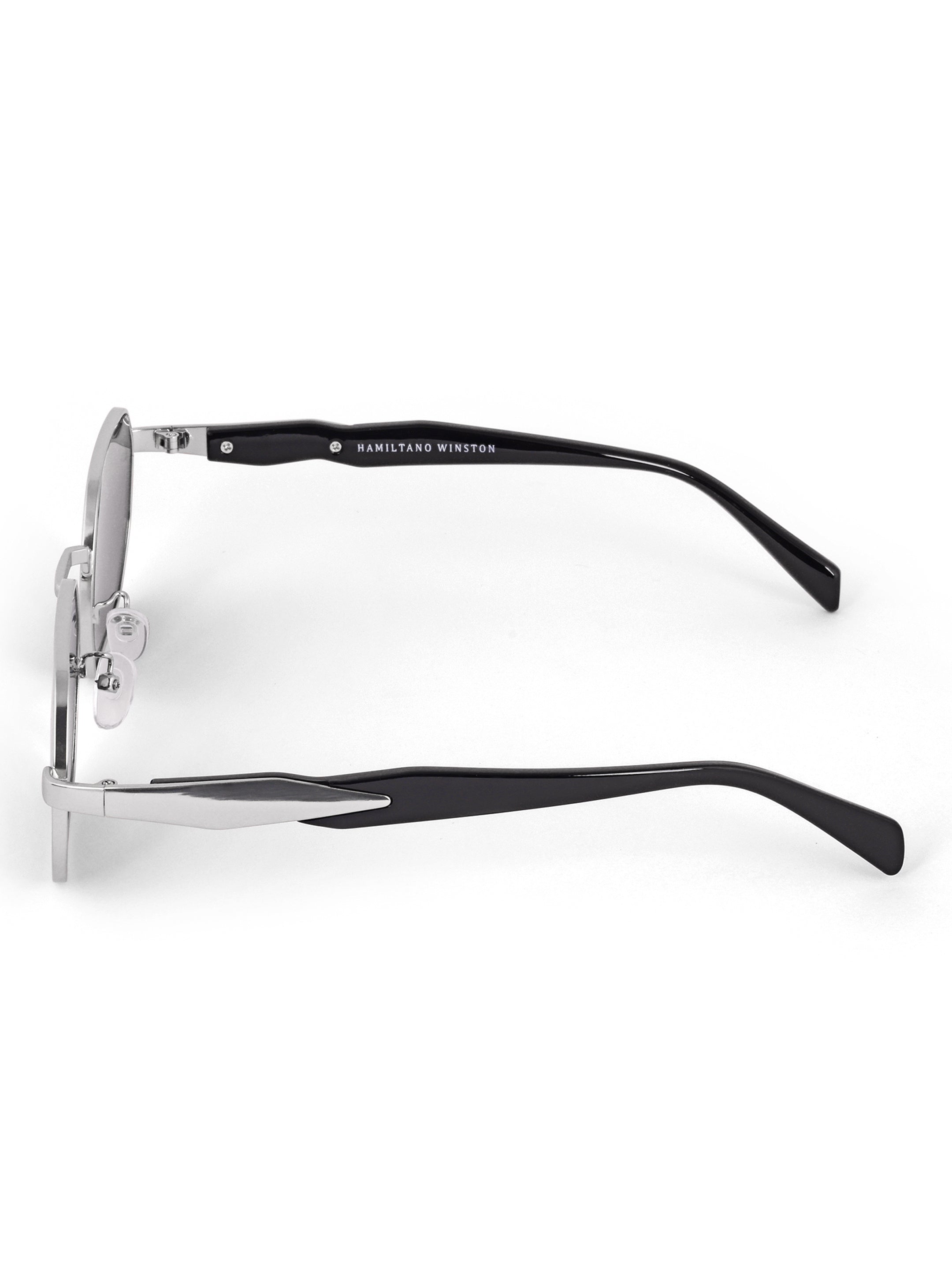 Men Hexagon Uv Protected Sunglasses Black