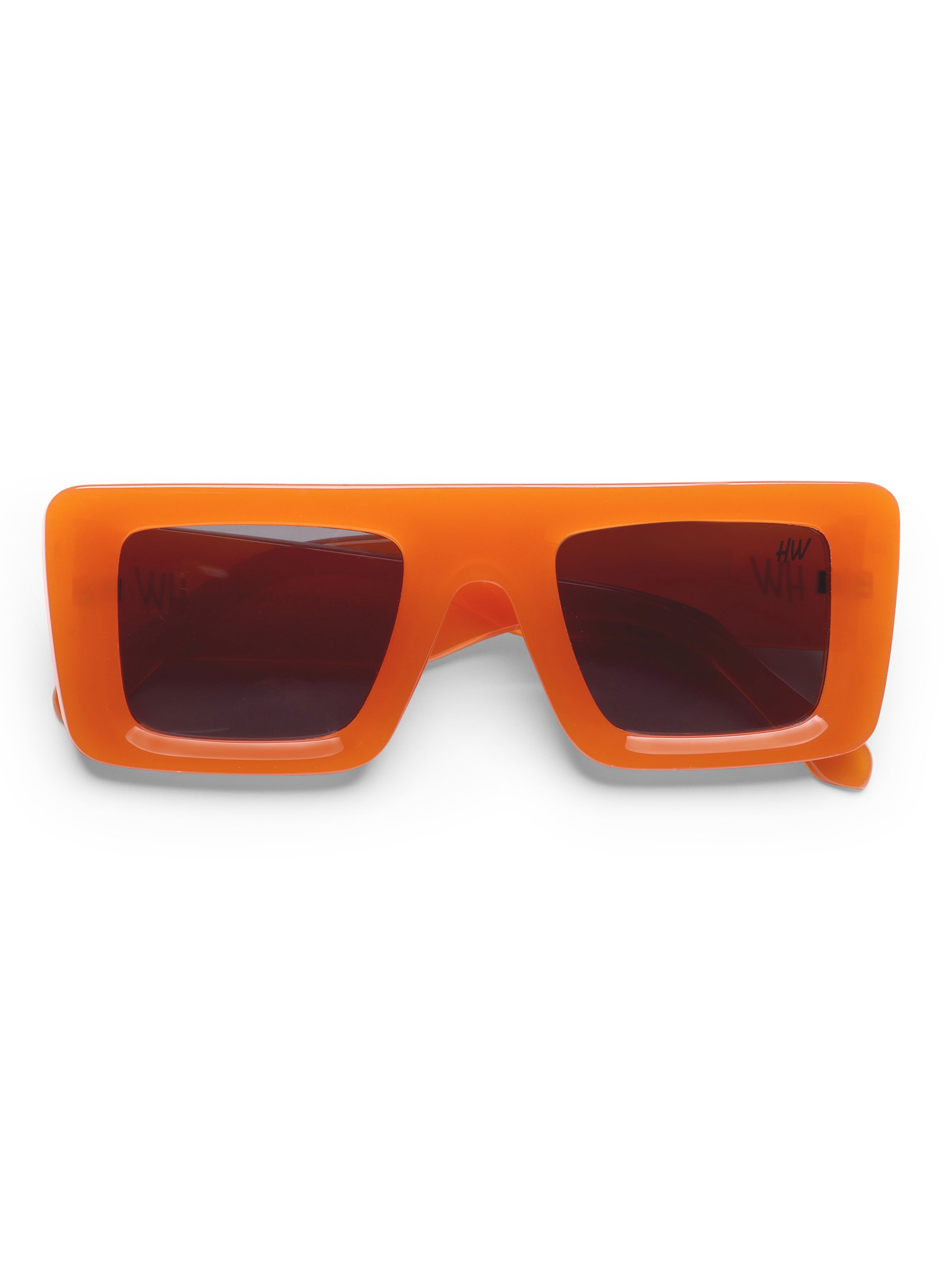 Opaline Candy Orange Square UV Protected Womens Sunglasses