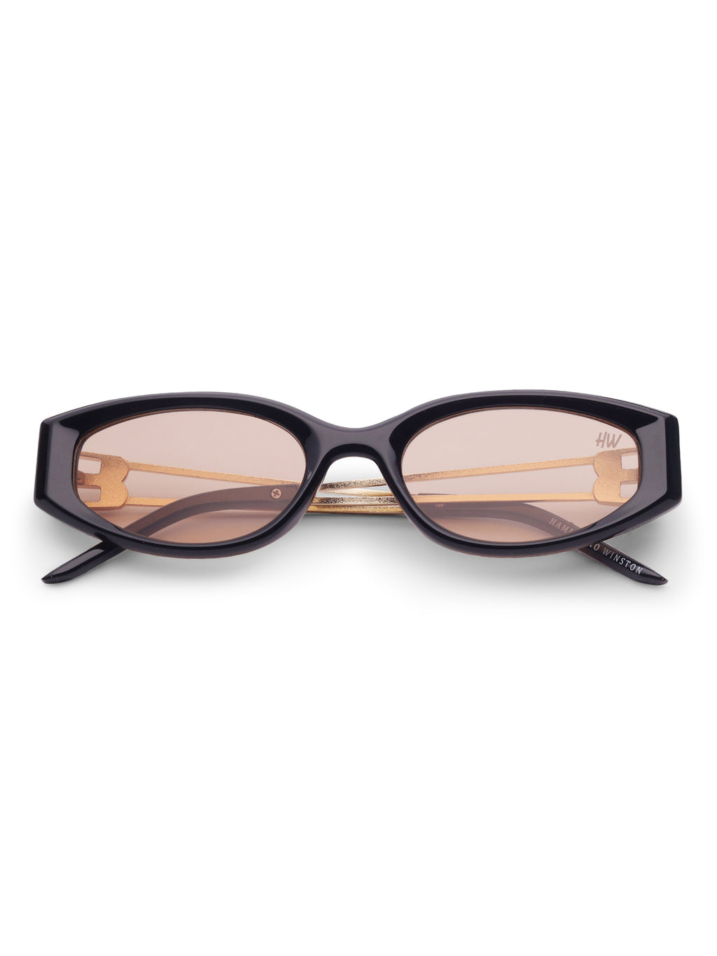 Women's Gold Black Peach Sunglasses