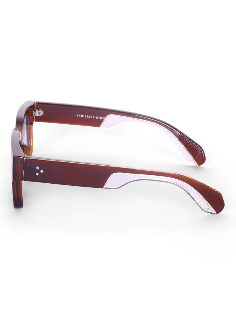 Men's Blue Wayfarer Rectangular Sunglasses