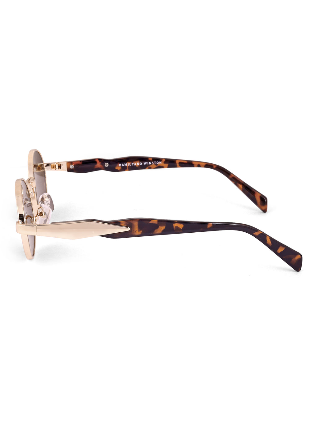 Women's Oval Golden Brown UV Protected Sunglasses