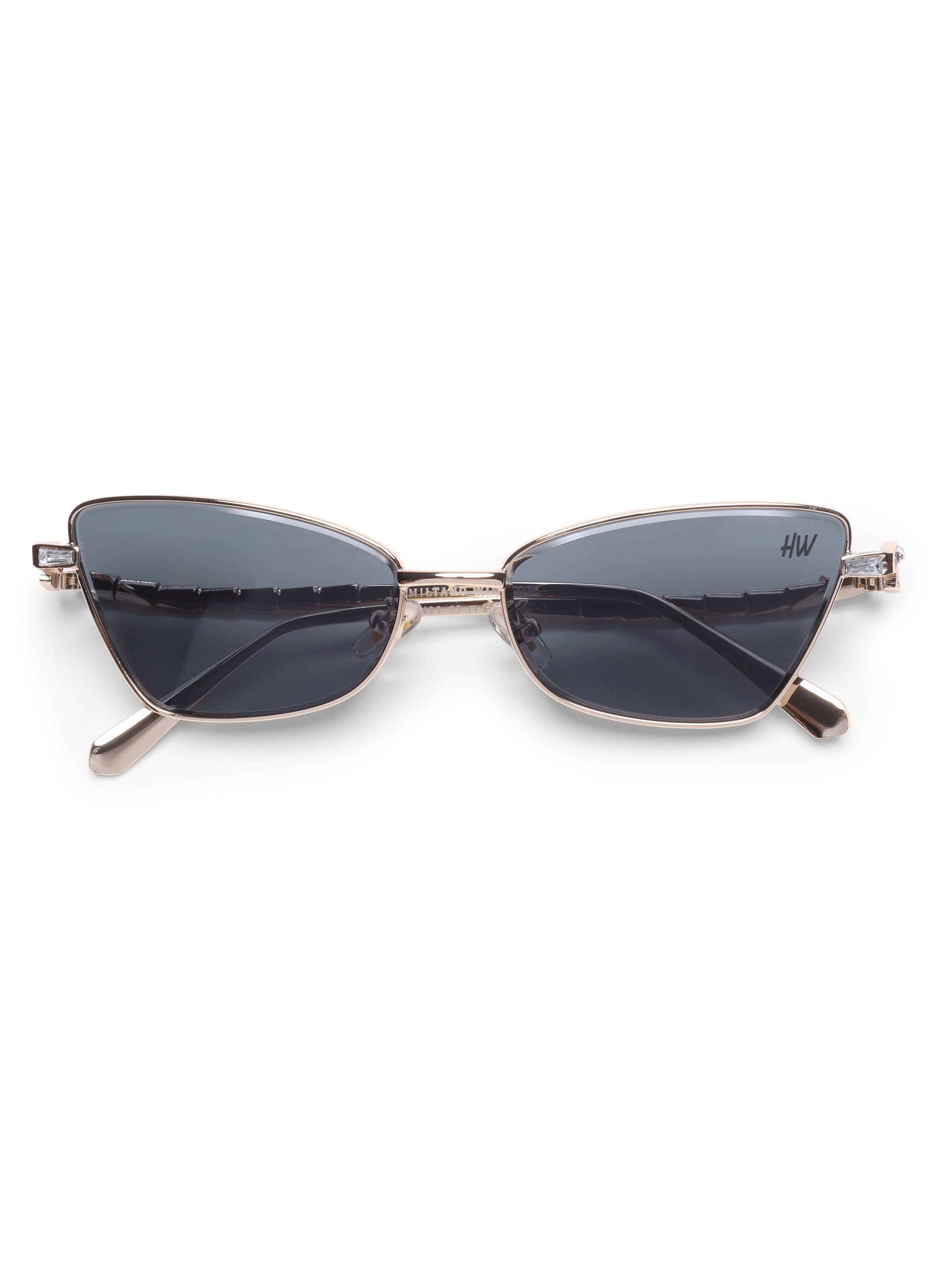 Elora Gold Black Metal UV Protected Womens Sunglasses