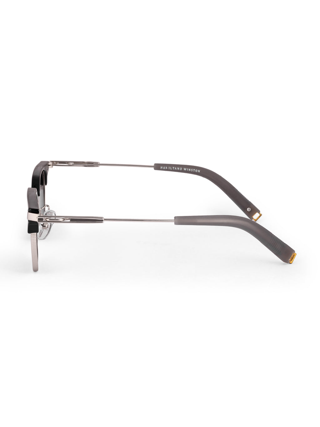 Men's Silver Black Clubmaster UV Protected Sunglasses