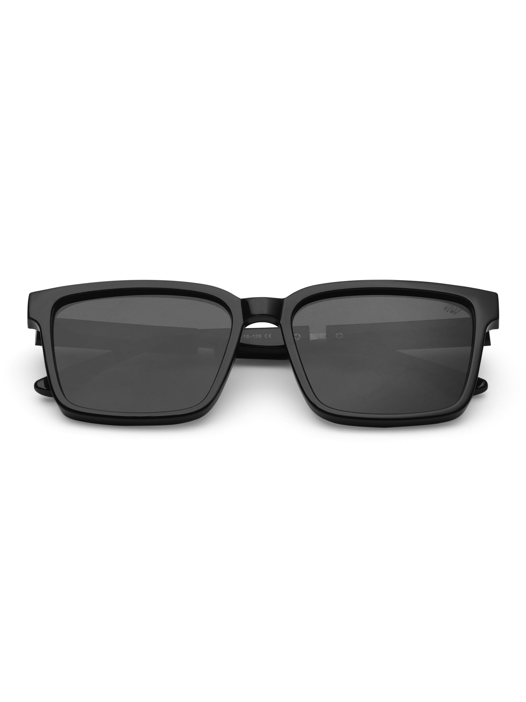 Men's UV Protected Black Wayfarer Rectangular Sunglasses